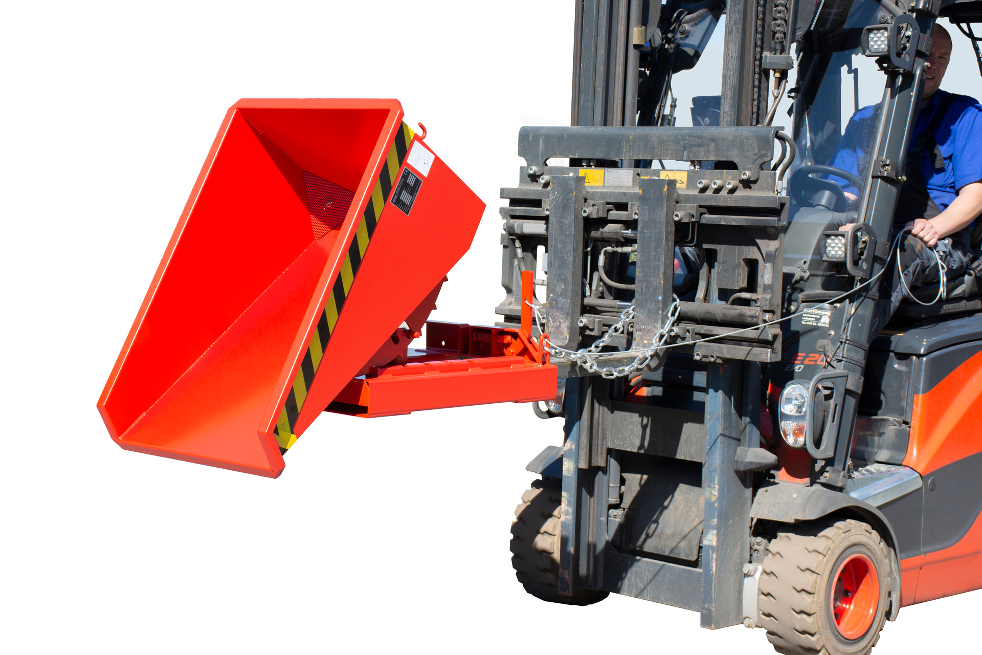 Spänebehälter Typ EXPO®-E RAL 3000 Feuerrot