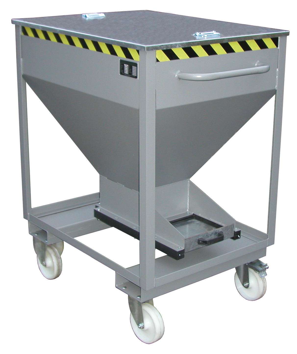 Silobehälter Typ SRE-D RAL 7005 Mausgrau mit Deckel (Zubehör)