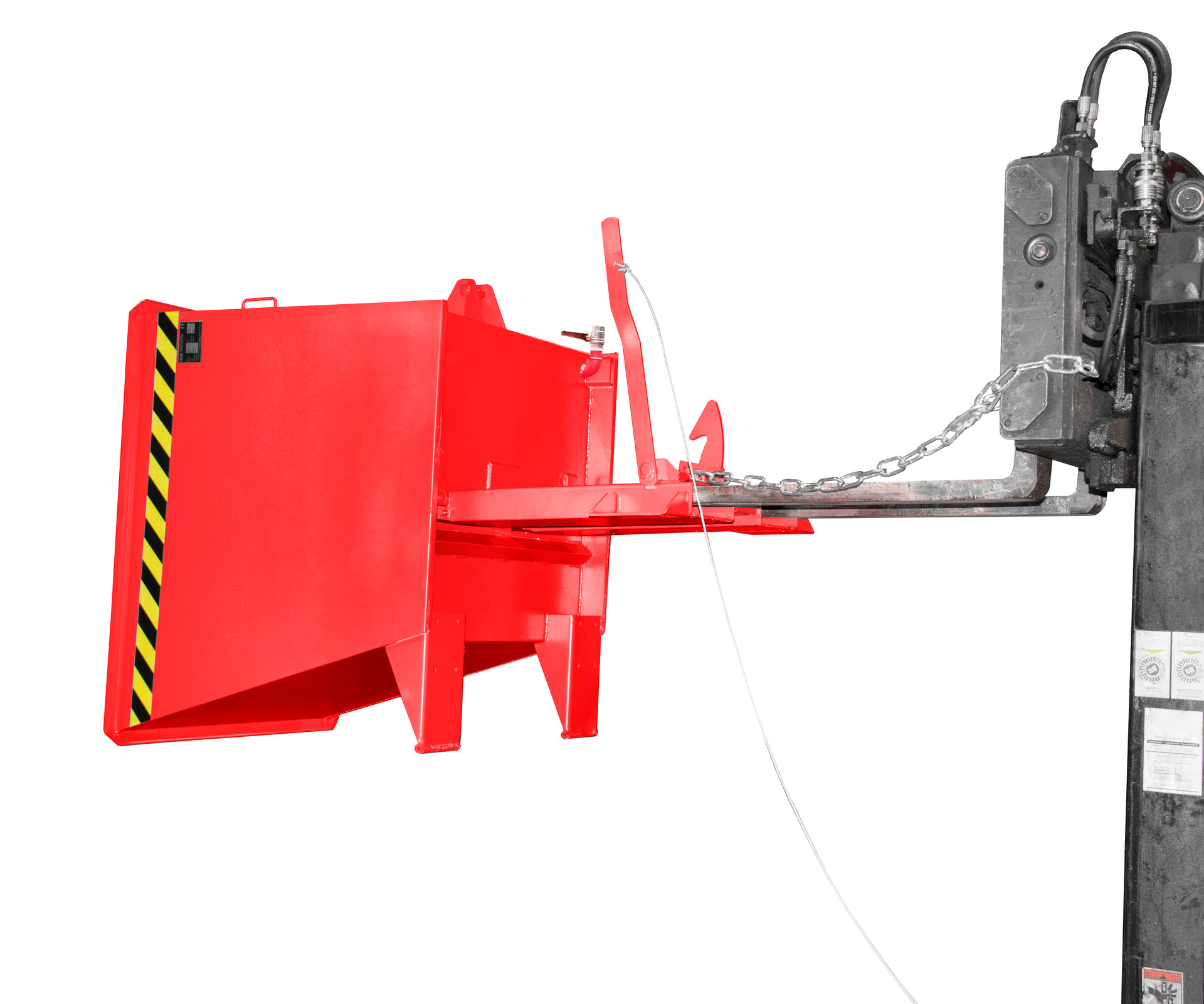 Spänebehälter Typ SGU-RZ RAL 3000 Feuerrot