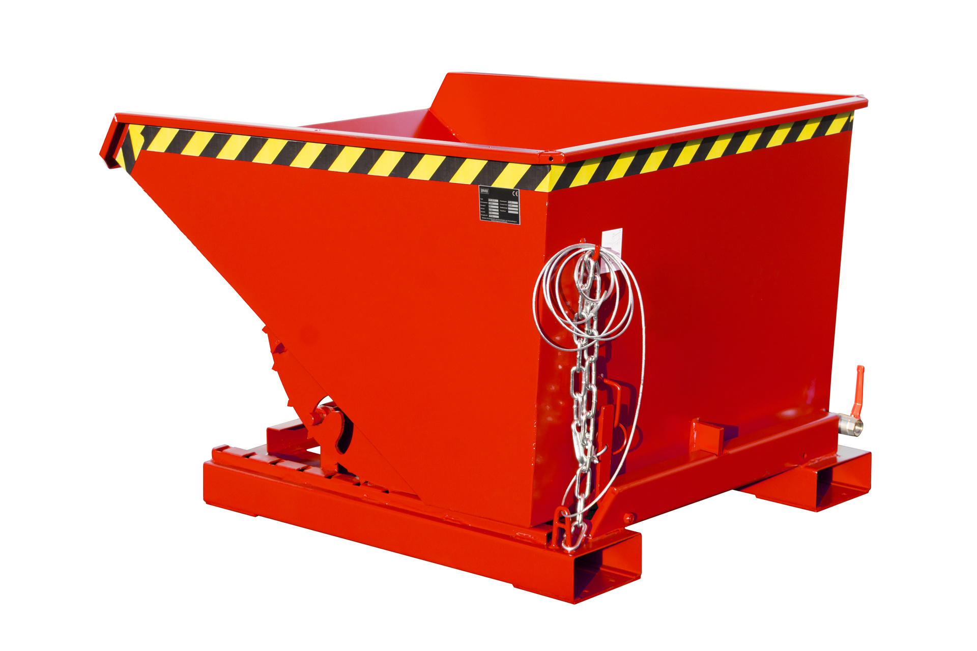 Spänebehälter Typ EXPO®-E RAL 3000 Feuerrot