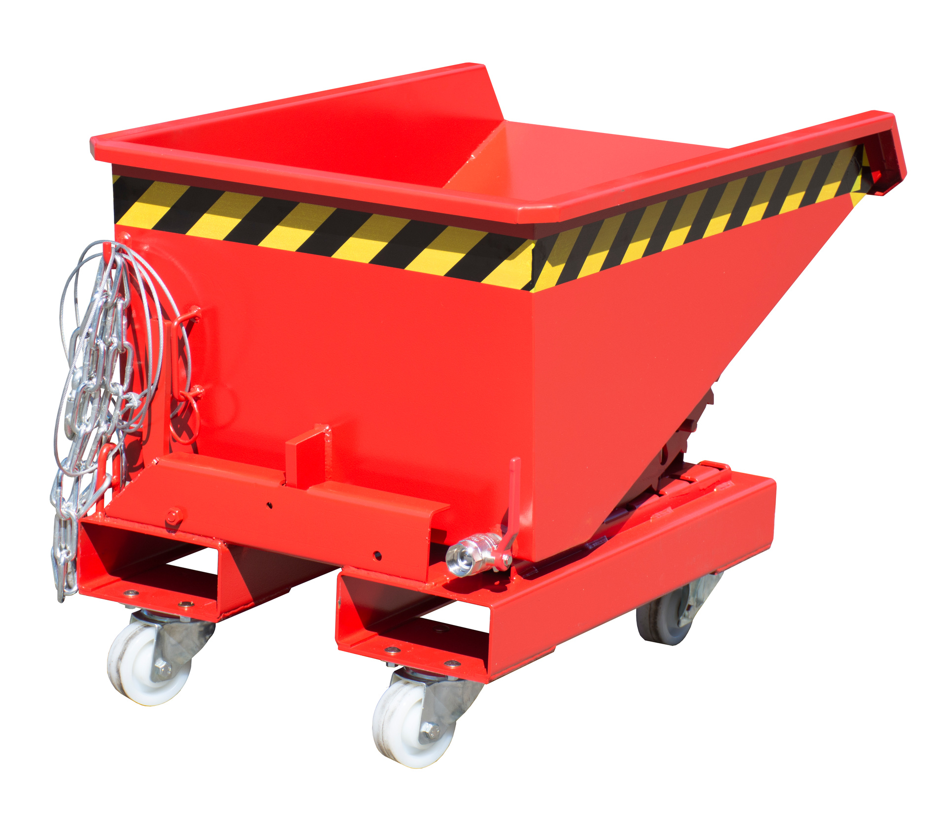 Spänebehälter Typ EXPO®-E RAL 3000 Feuerrot mit Rollen (Zubehör)