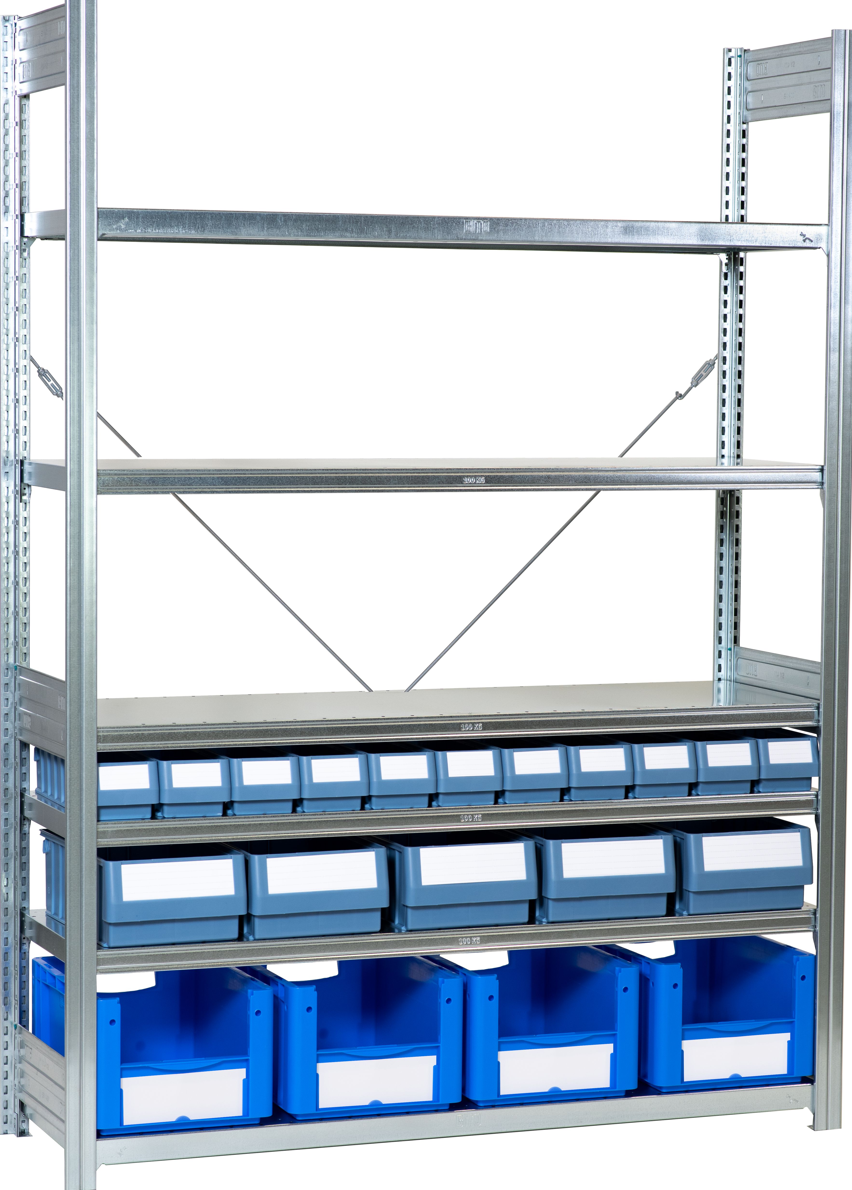 Behälterregale XL & RK - glanzverzinkte Ausführung