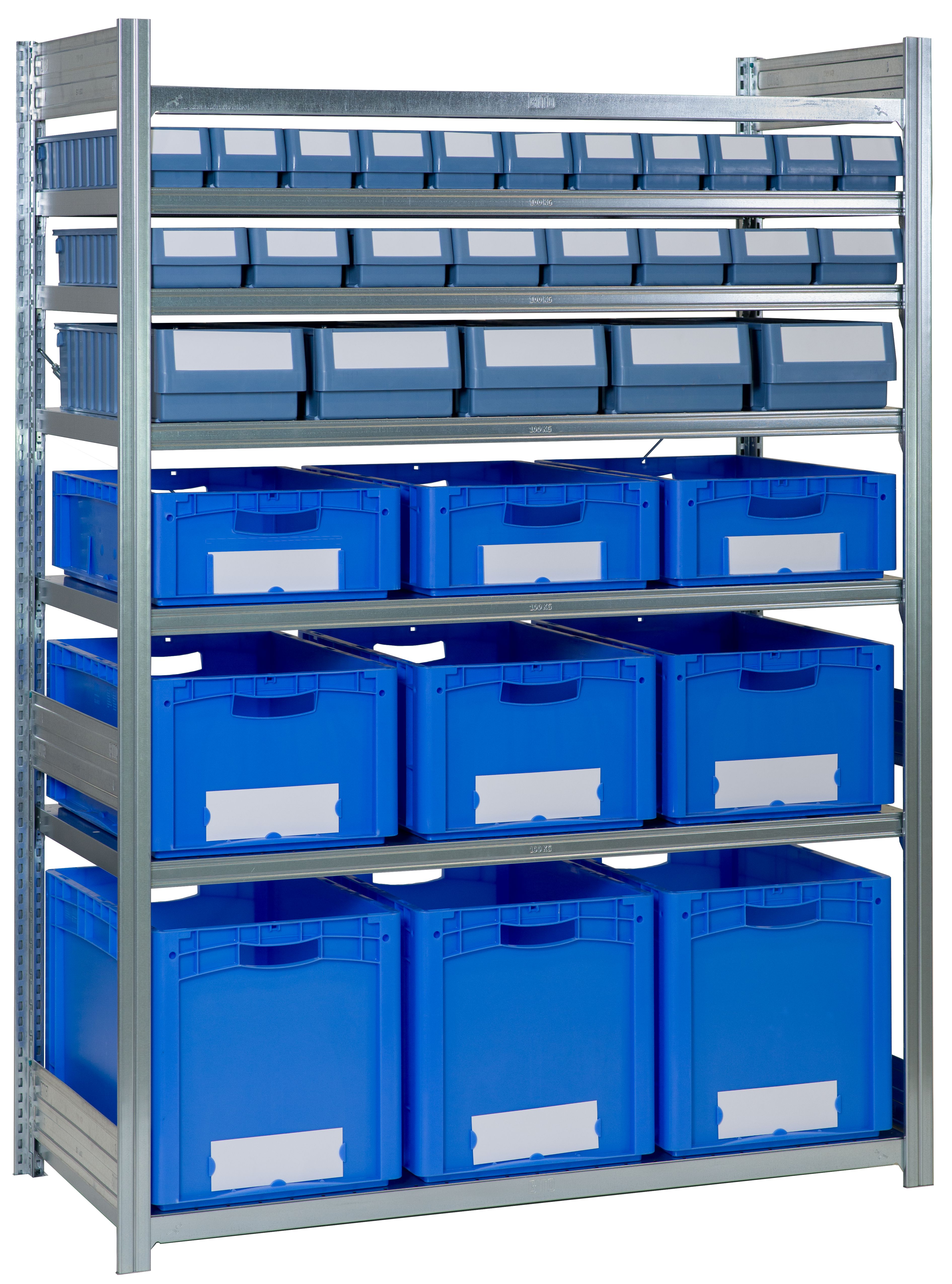 Behälterregale XL & RK - glanzverzinkte Ausführung