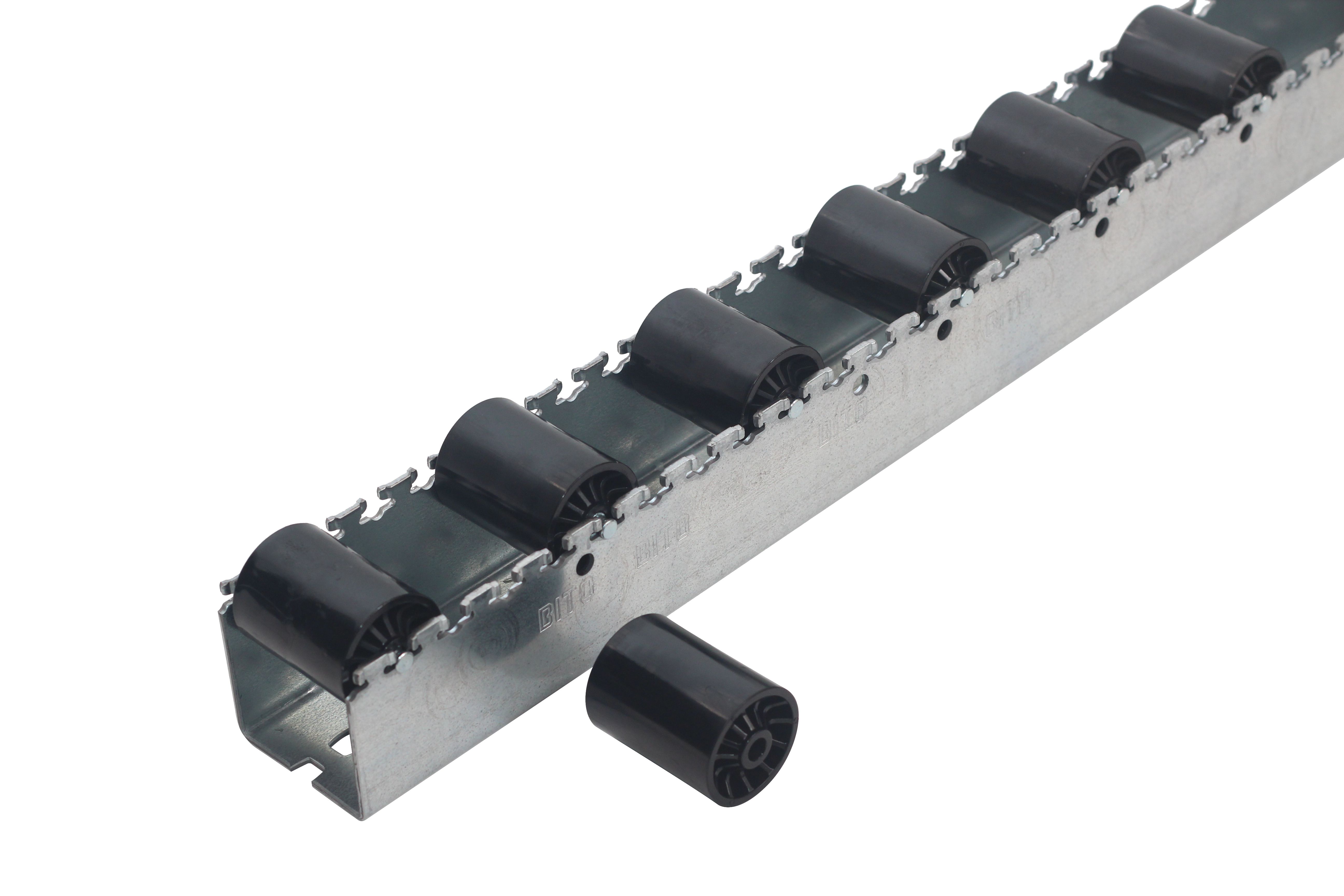 Schwerlast-Rollenleisten - mit Kunststoff-Zylinderrollen