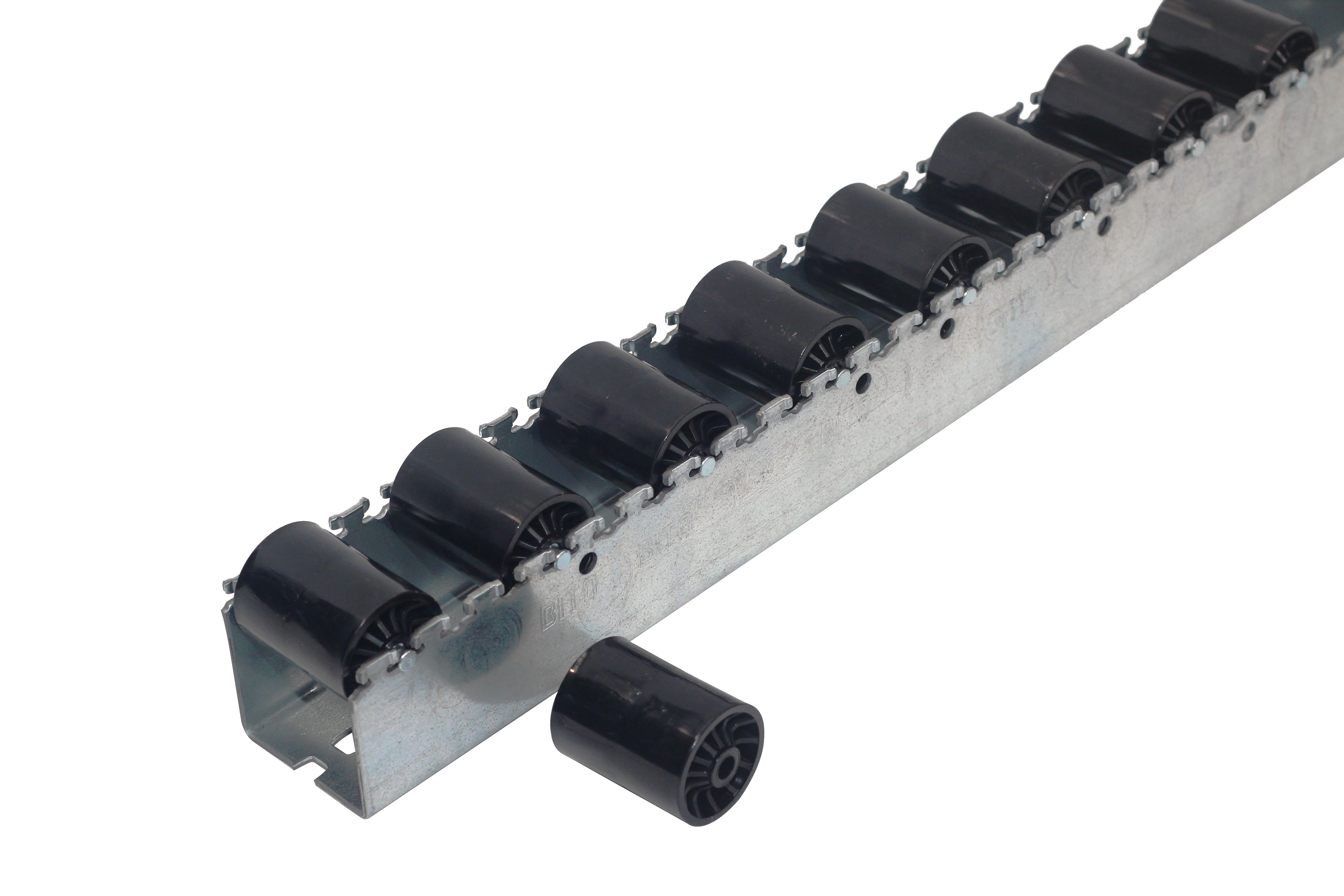 Schwerlast-Rollenleisten - mit Kunststoff-Zylinderrollen