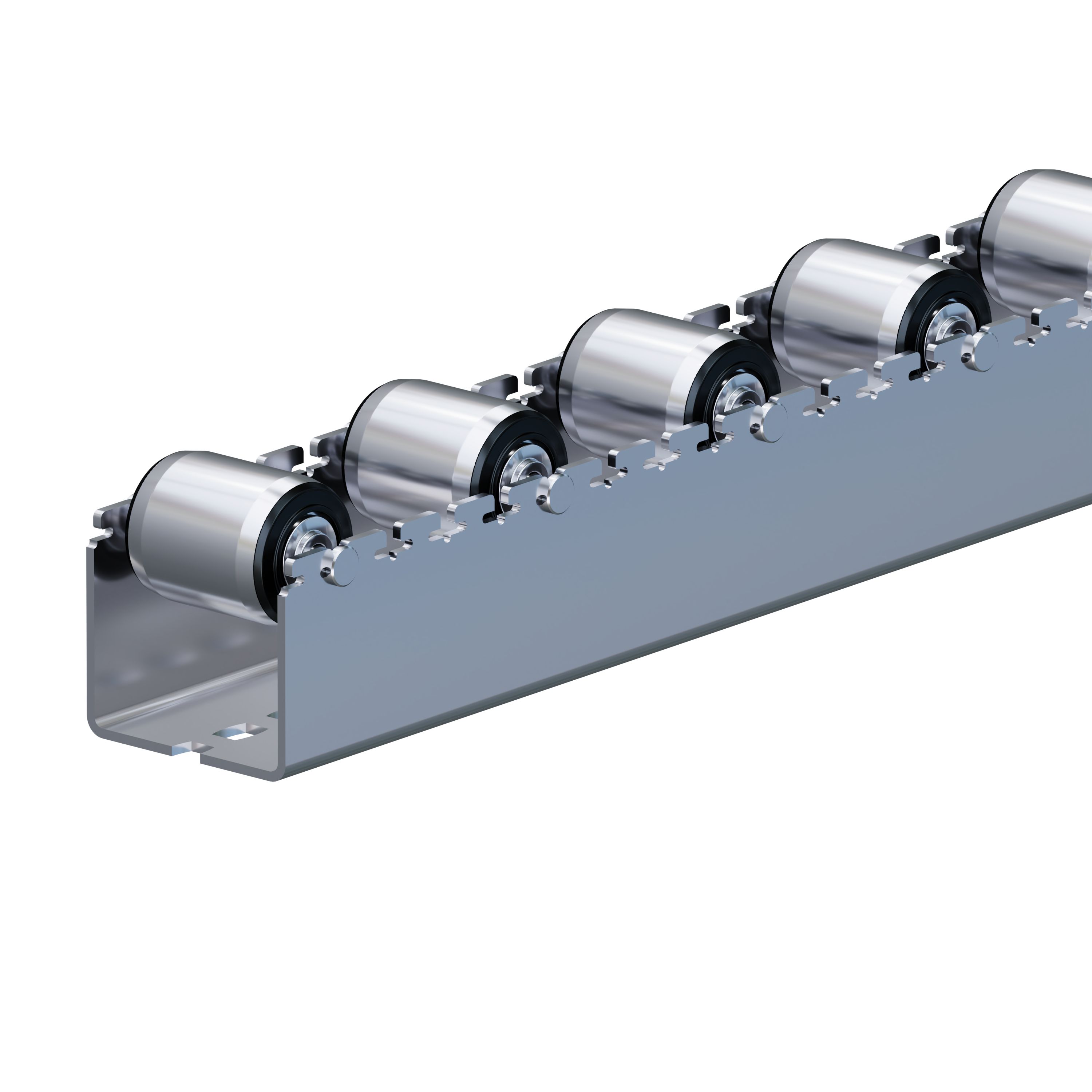 Schwerlast-Rollenleisten - mit Stahl-Zylinderrollen