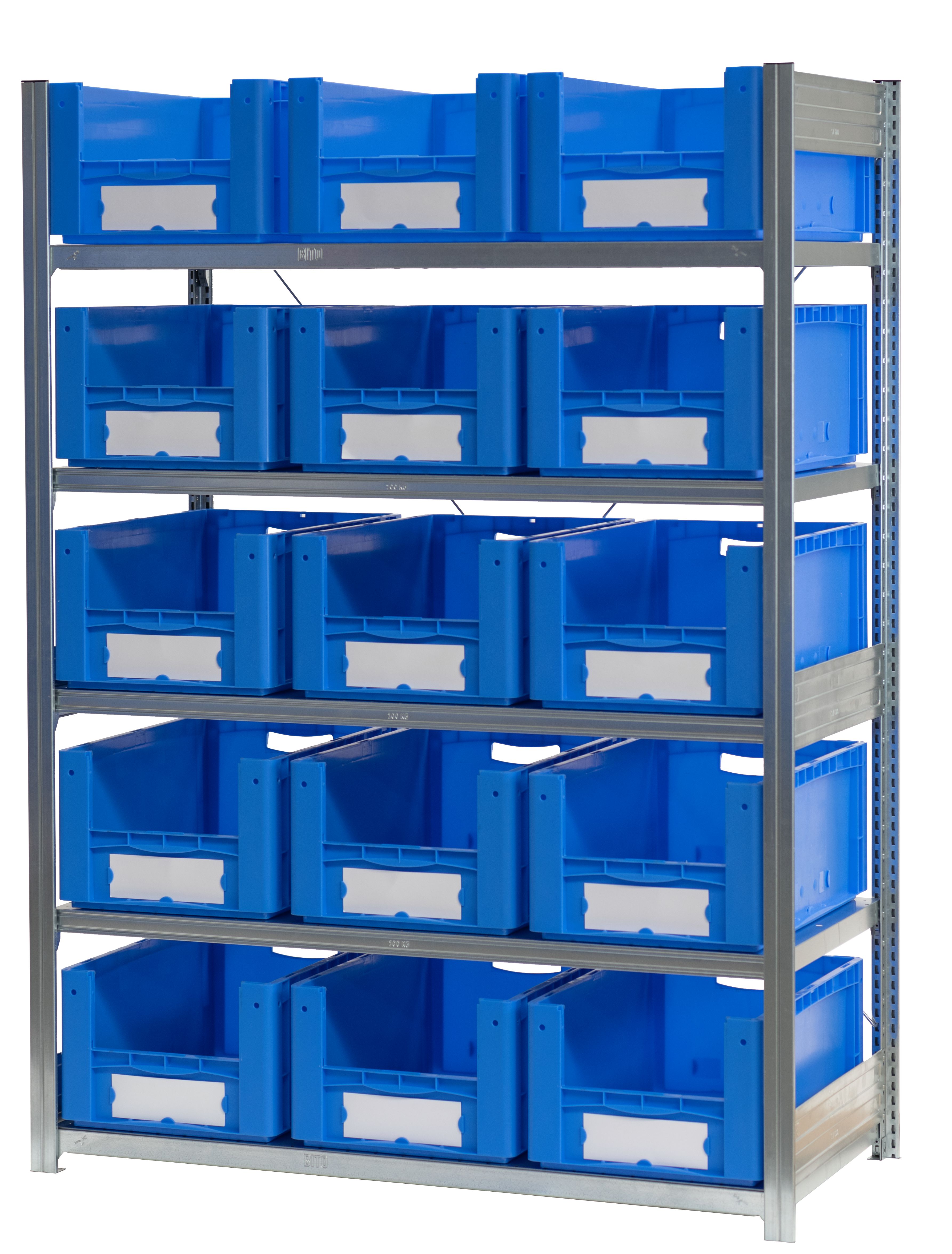 Behälterregale XL - glanzverzinkte Ausführung