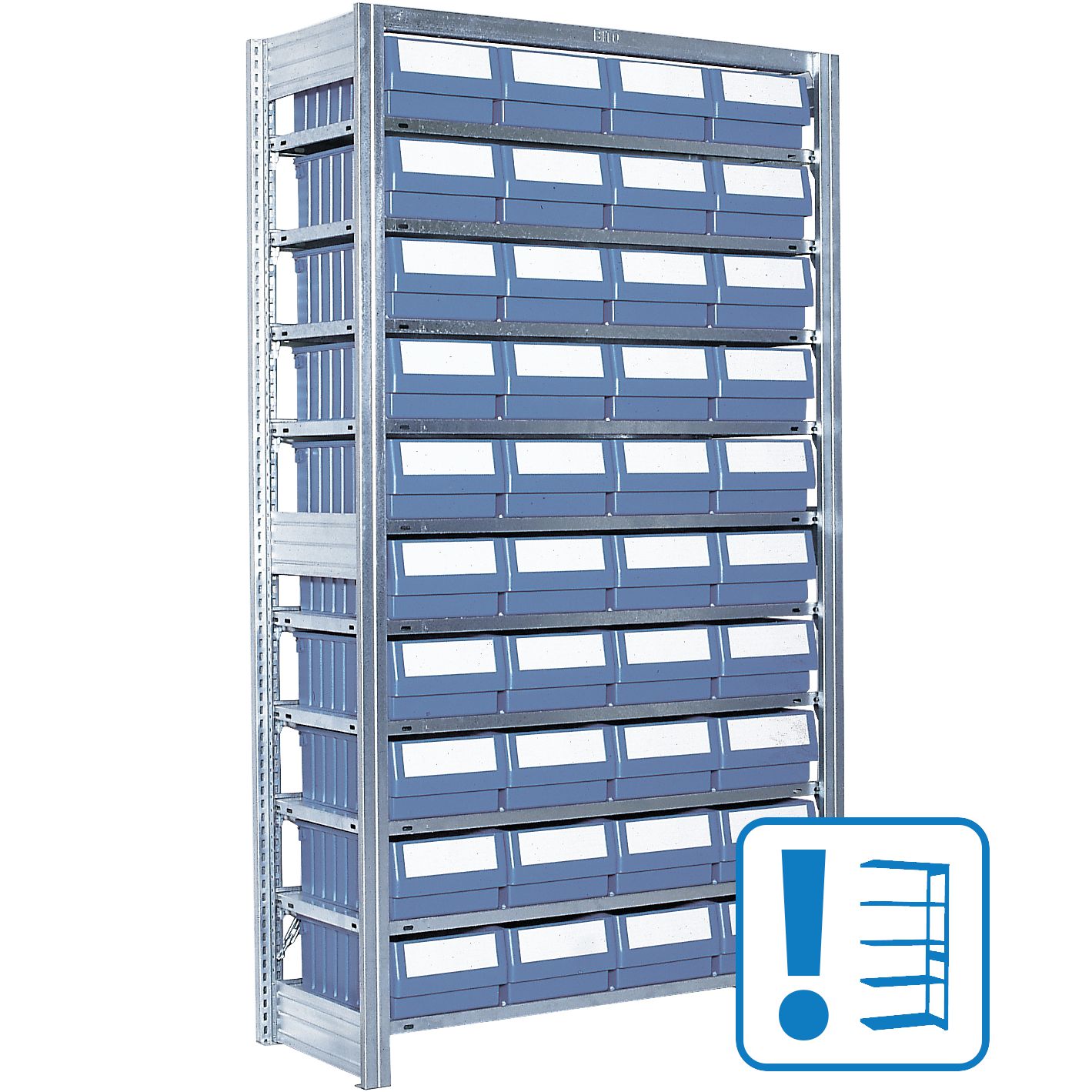 Behälterregale RK - mit 40 Regalkästen RK