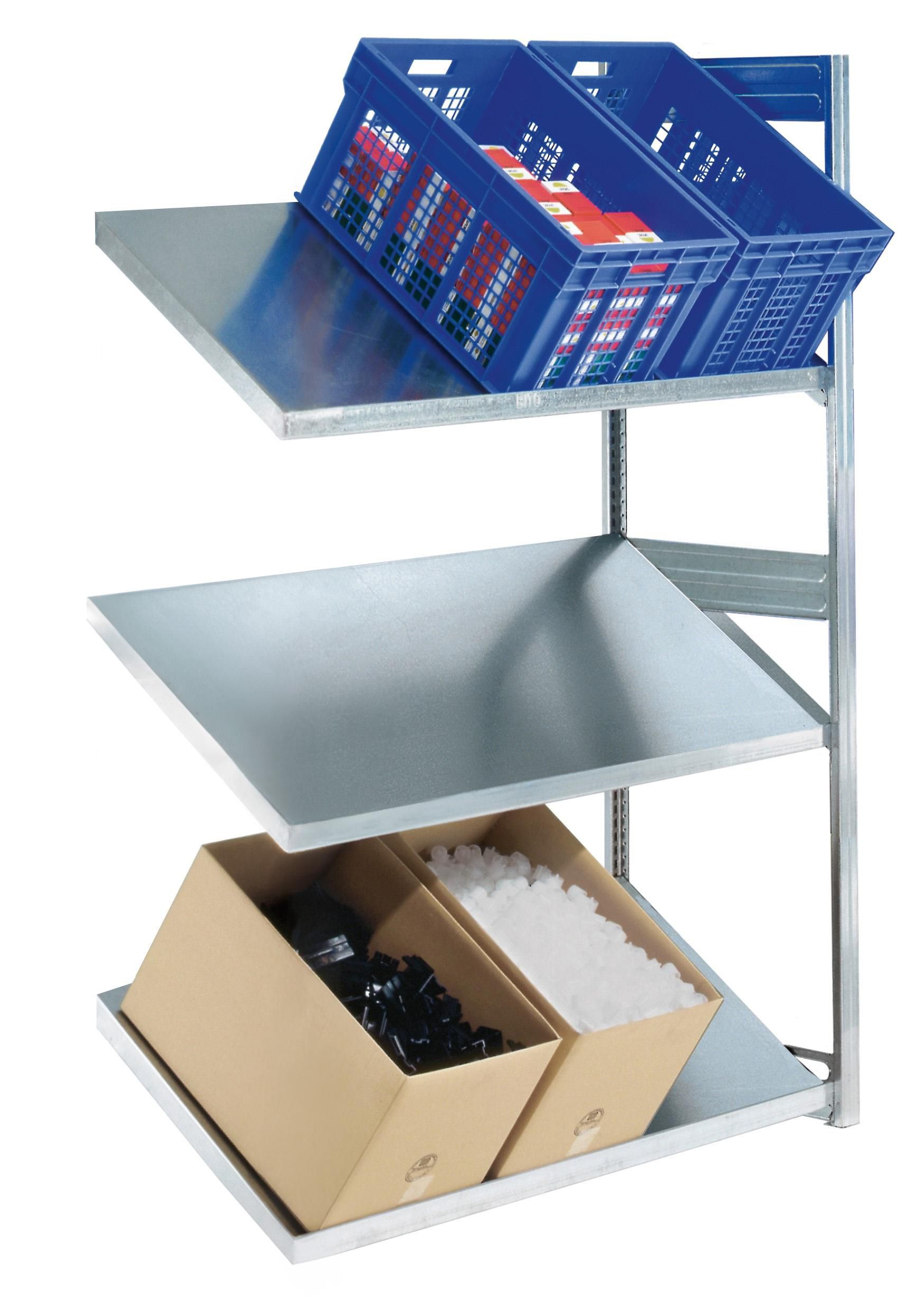 Schrägbodenregale - Schrägböden 30° geneigt