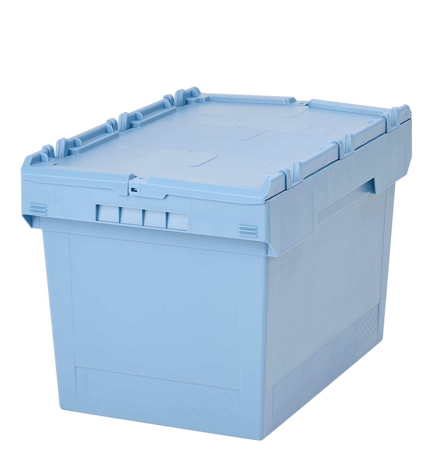 Mehrwegbehälter MB MBDU64321 - mit anscharniertem zweiteiligem und umreifbarem Klappdeckel