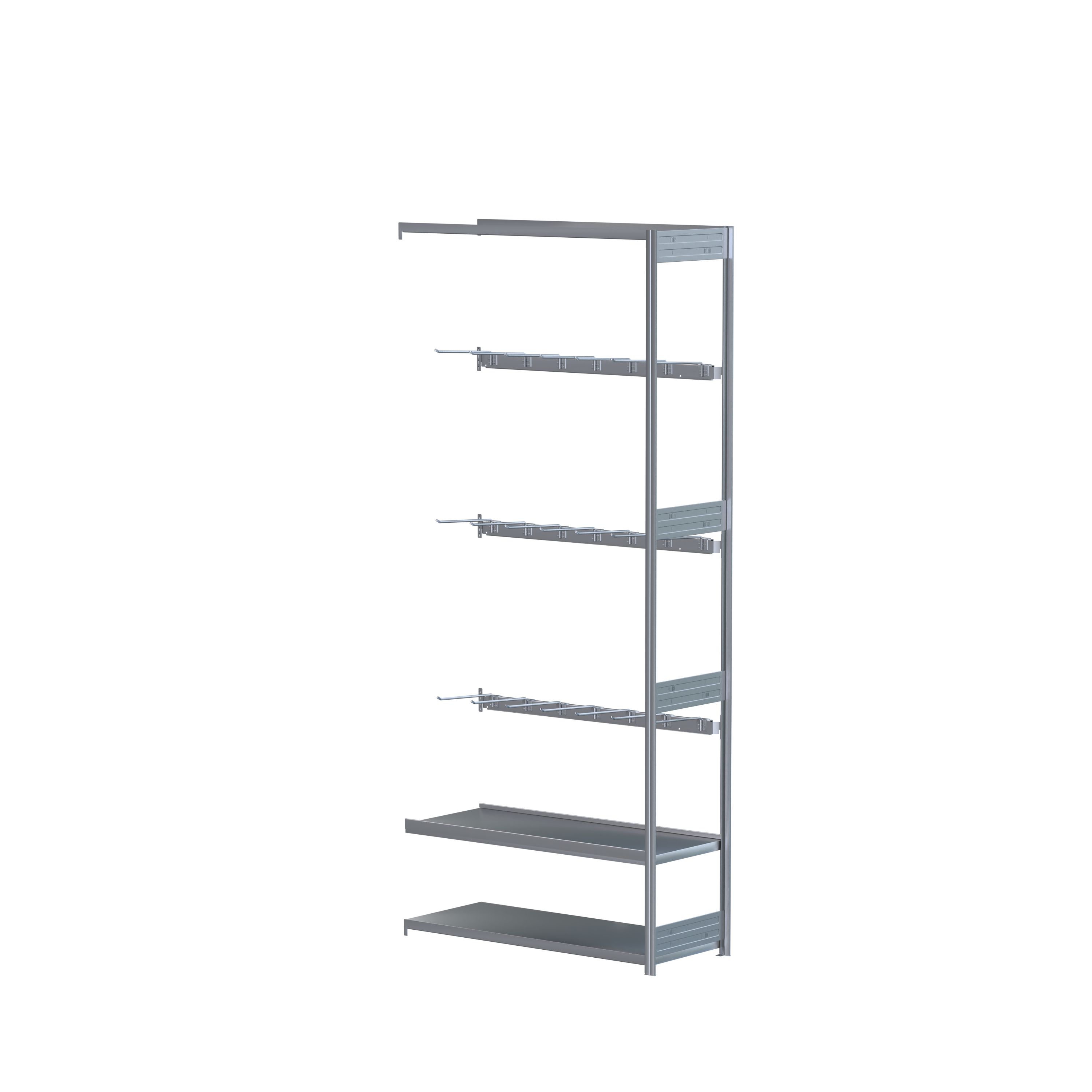 Langgutregale - Fachlast 100 kg - glanzverzinkte Ausführung