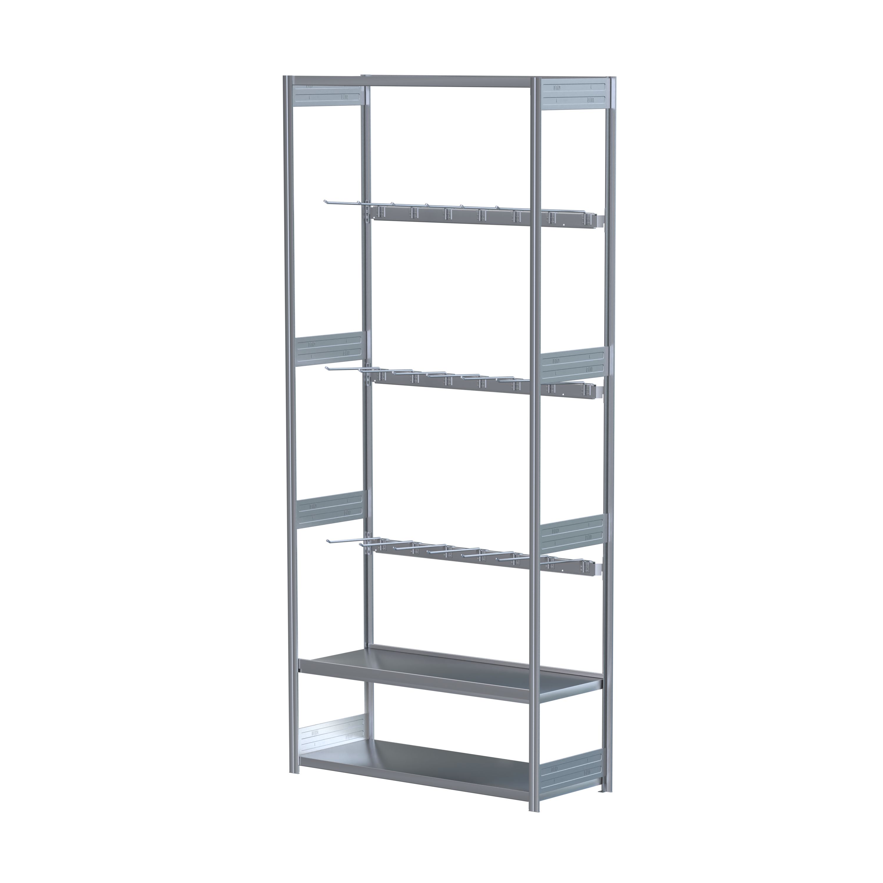 Langgutregale - Fachlast 100 kg - glanzverzinkte Ausführung