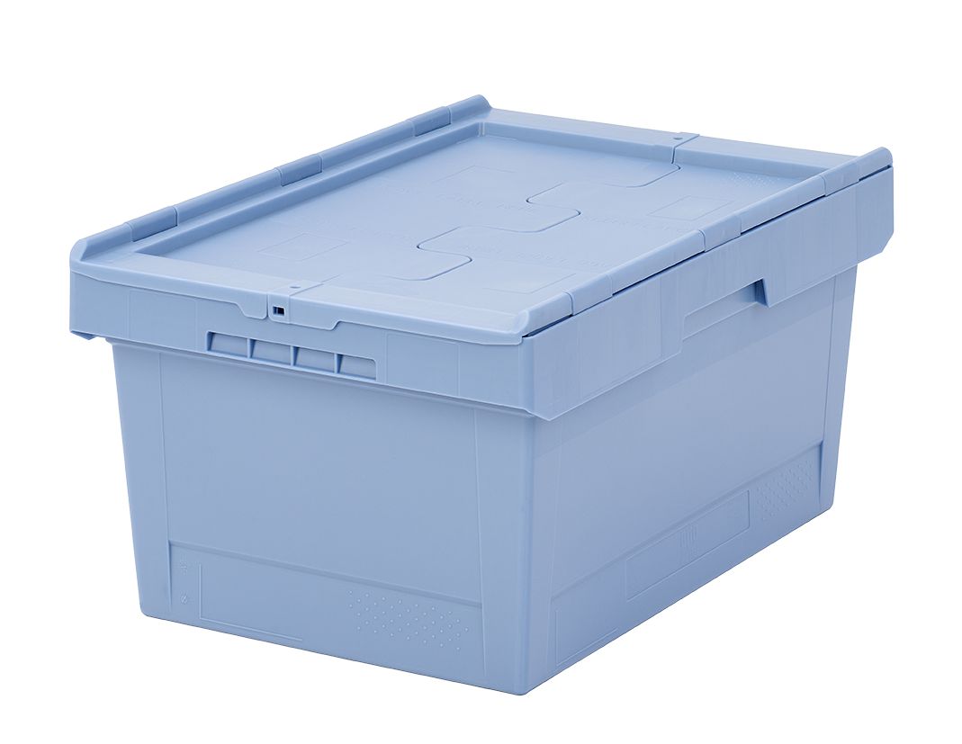 Mehrwegbehälter MB MBD64271 - mit anscharniertem zweiteiligem Klappdeckel