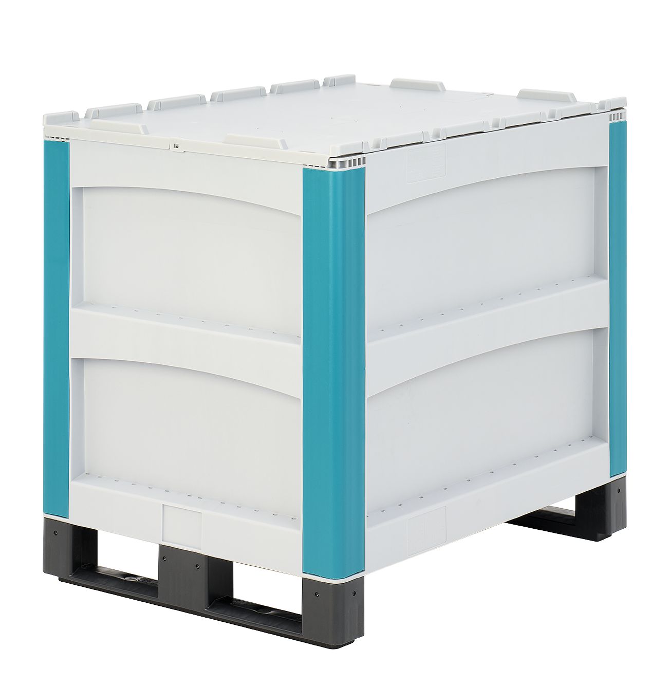 Schwerlastbehälter SL SLD86621K - mit anscharniertem zweiteiligem Klappdeckel