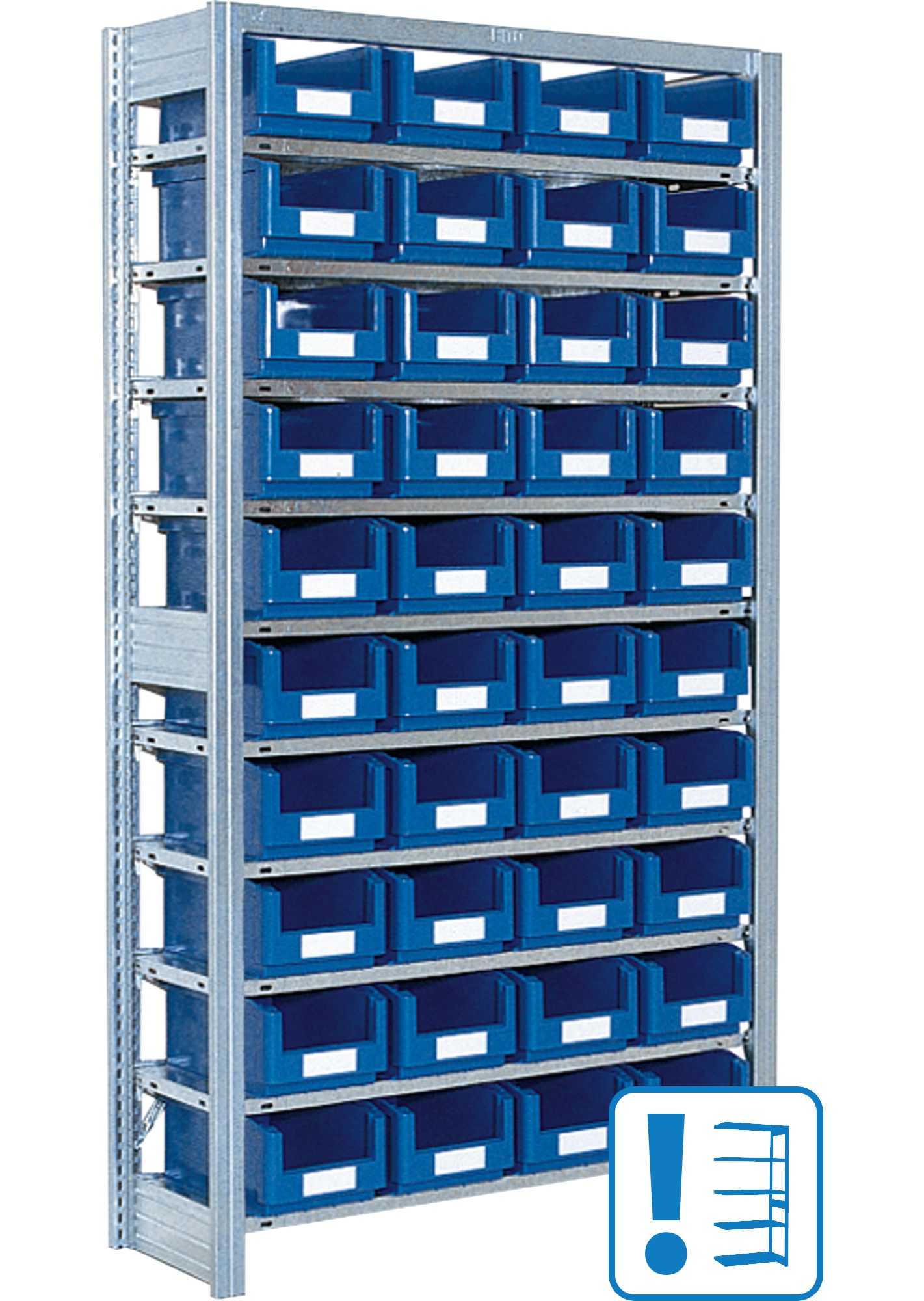 Behälterregale SK - mit 40 Sichtlagerkästen SK