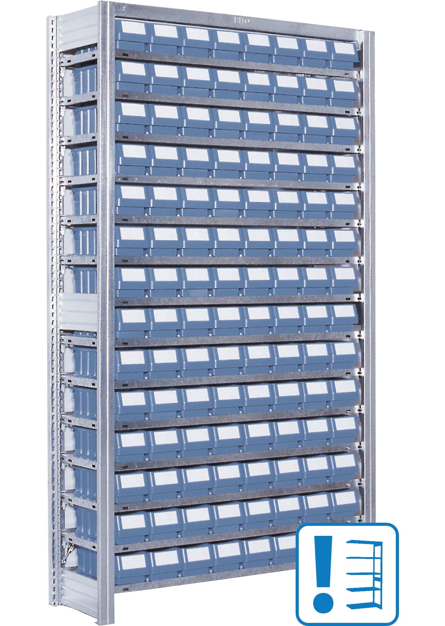 Behälterregale RK - mit 112 Regalkästen RK