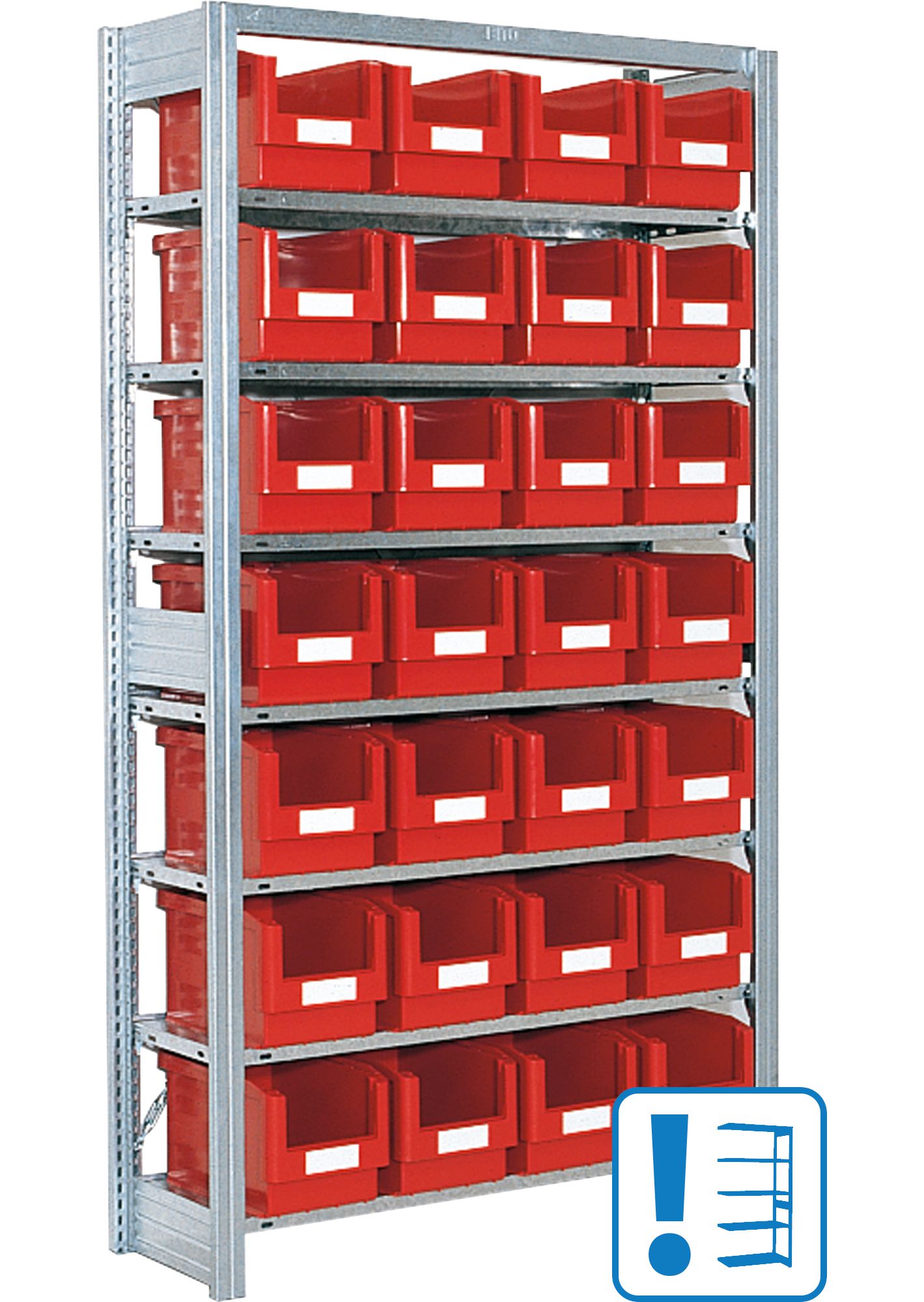Behälterregale SK - mit 28 Sichtlagerkästen SK