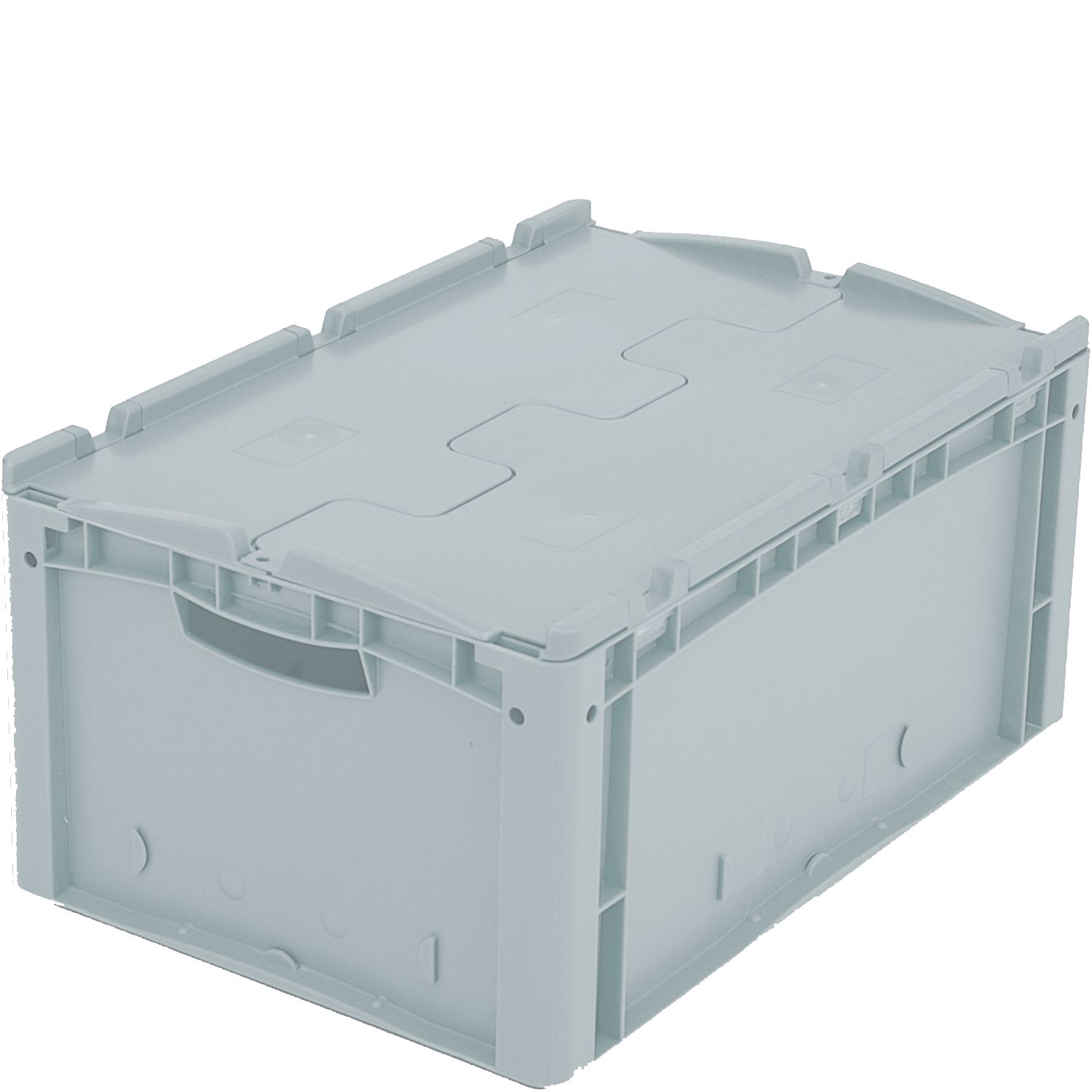 Eurostapelbehälter XL XLD64271 - mit anscharniertem zweiteiligem Klappdeckel