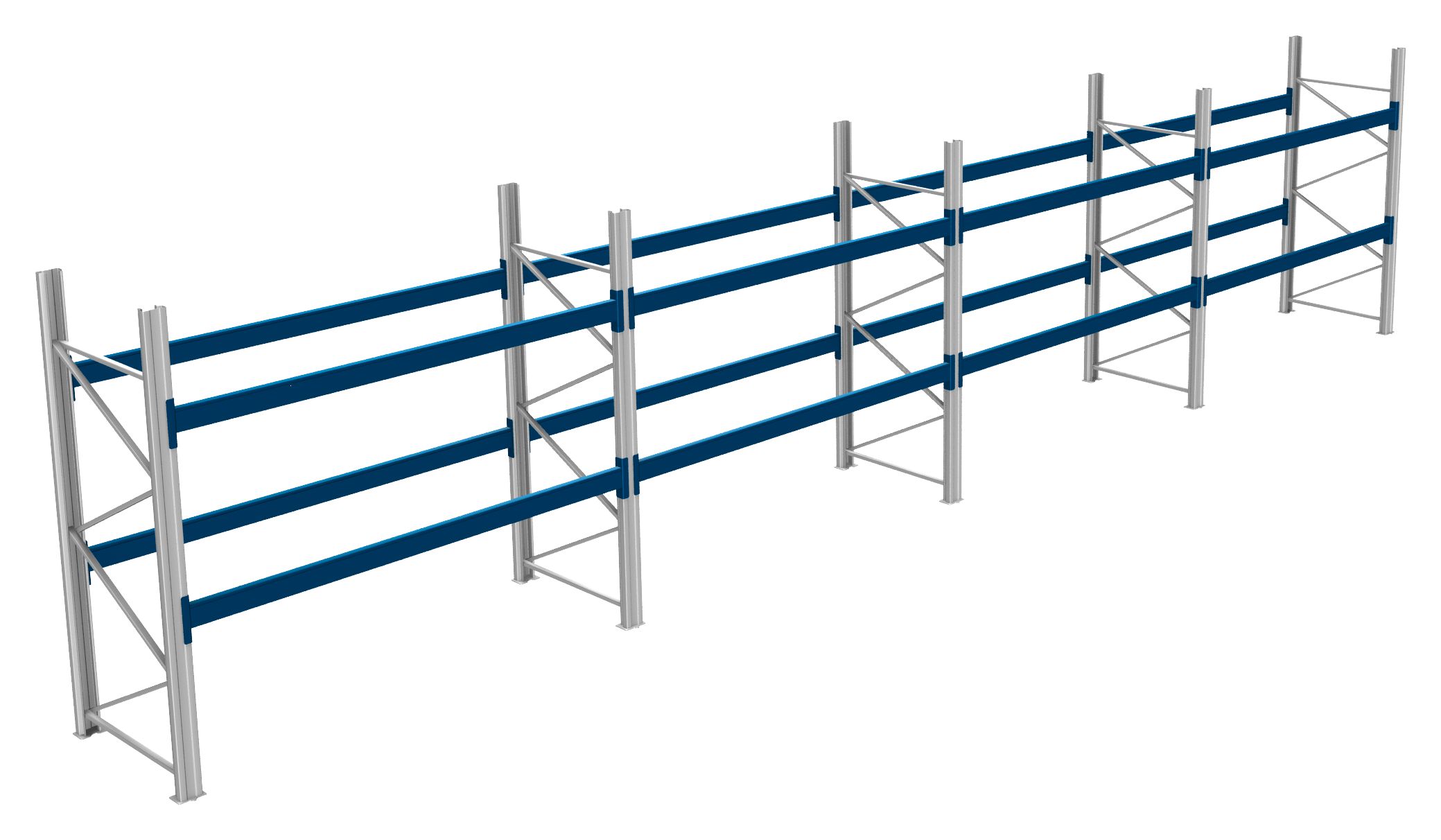 Palettenregale - 600 kg Palettengewicht, Feldbreite 2700 mm