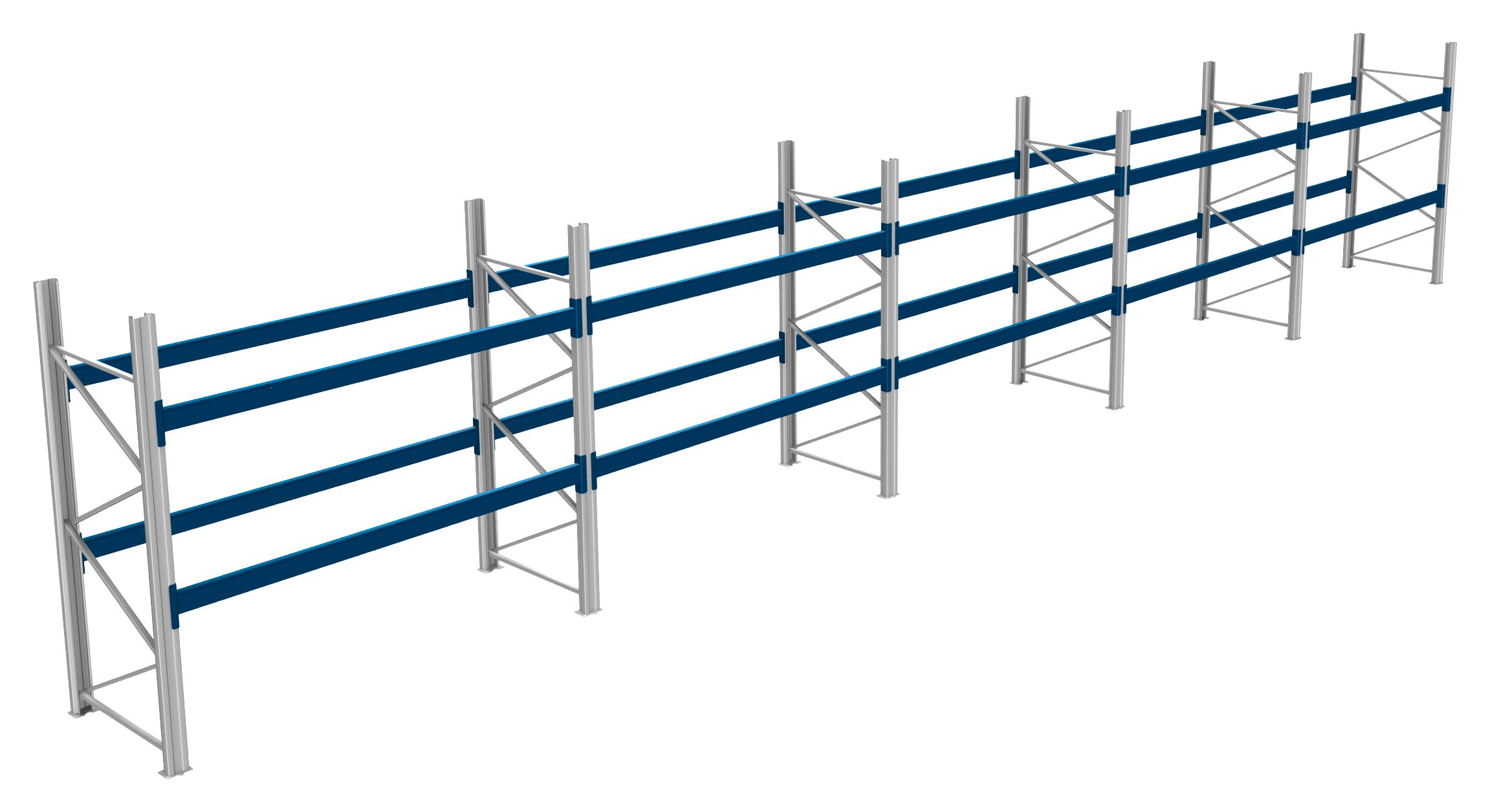 Palettenregale - 600 kg Palettengewicht, Feldbreite 2700 mm