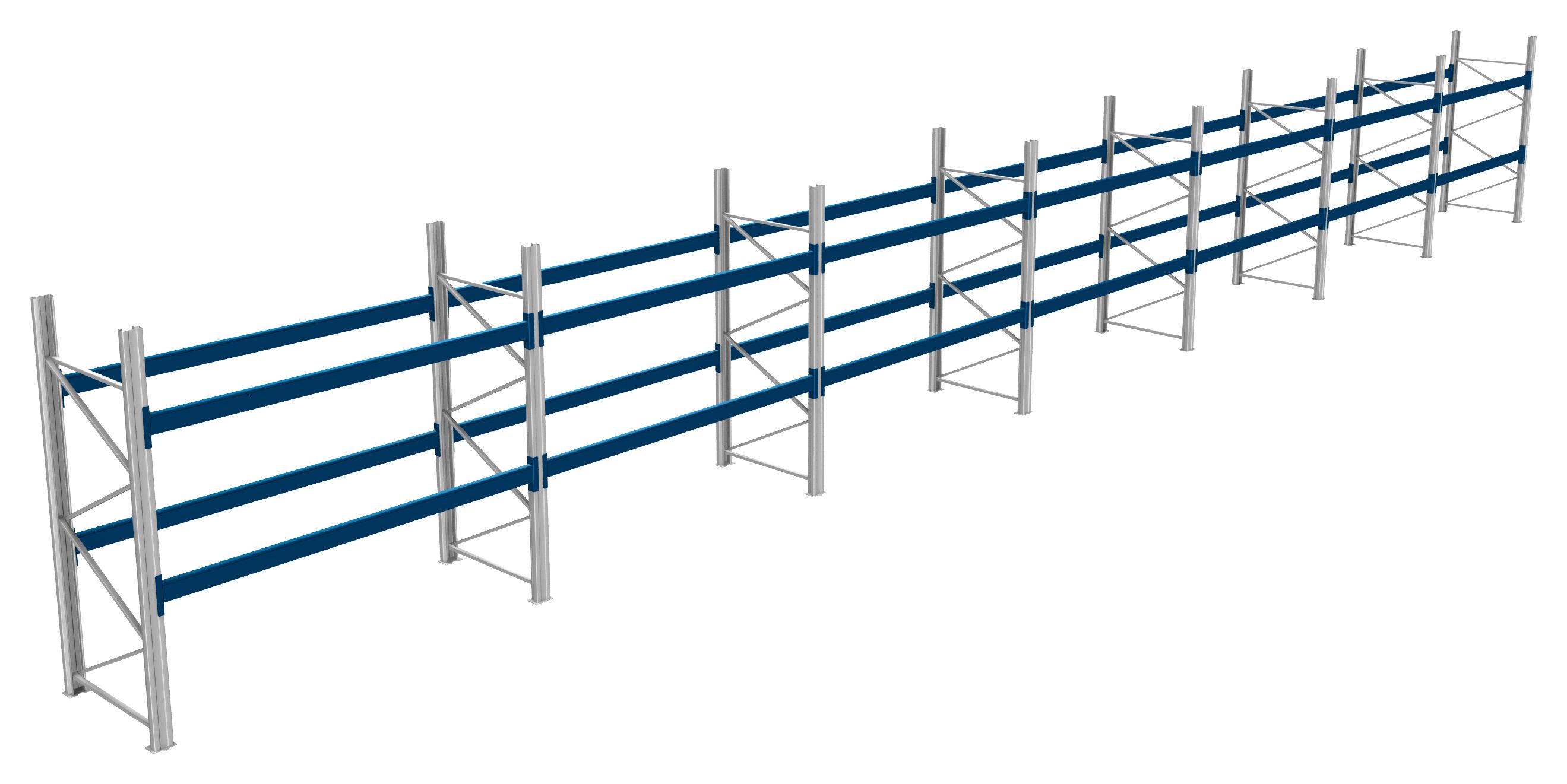 Palettenregale - 600 kg Palettengewicht, Feldbreite 2700 mm