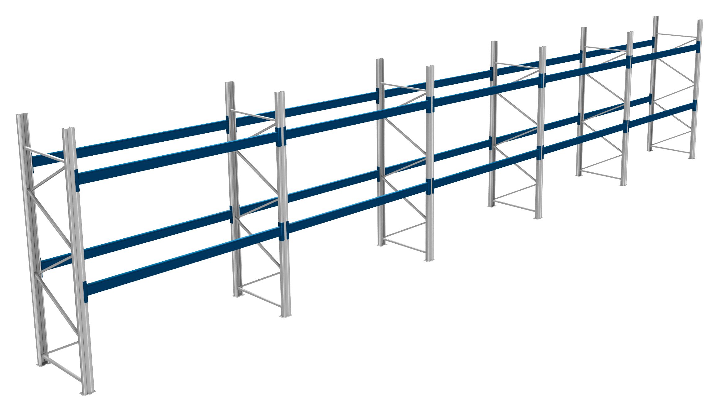 Palettenregale - 600 kg Palettengewicht, Feldbreite 2700 mm