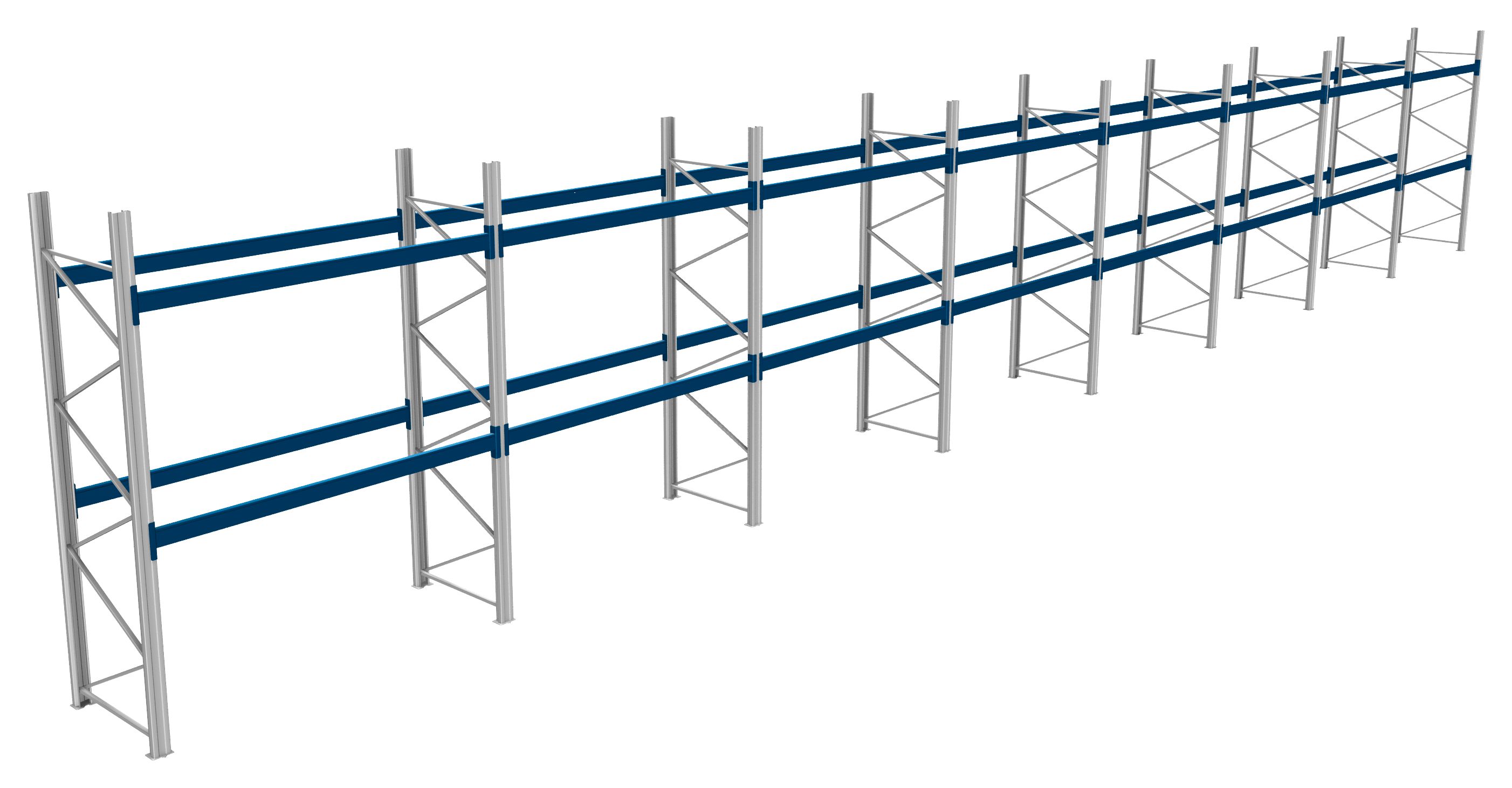 Palettenregale - 600 kg Palettengewicht, Feldbreite 2700 mm