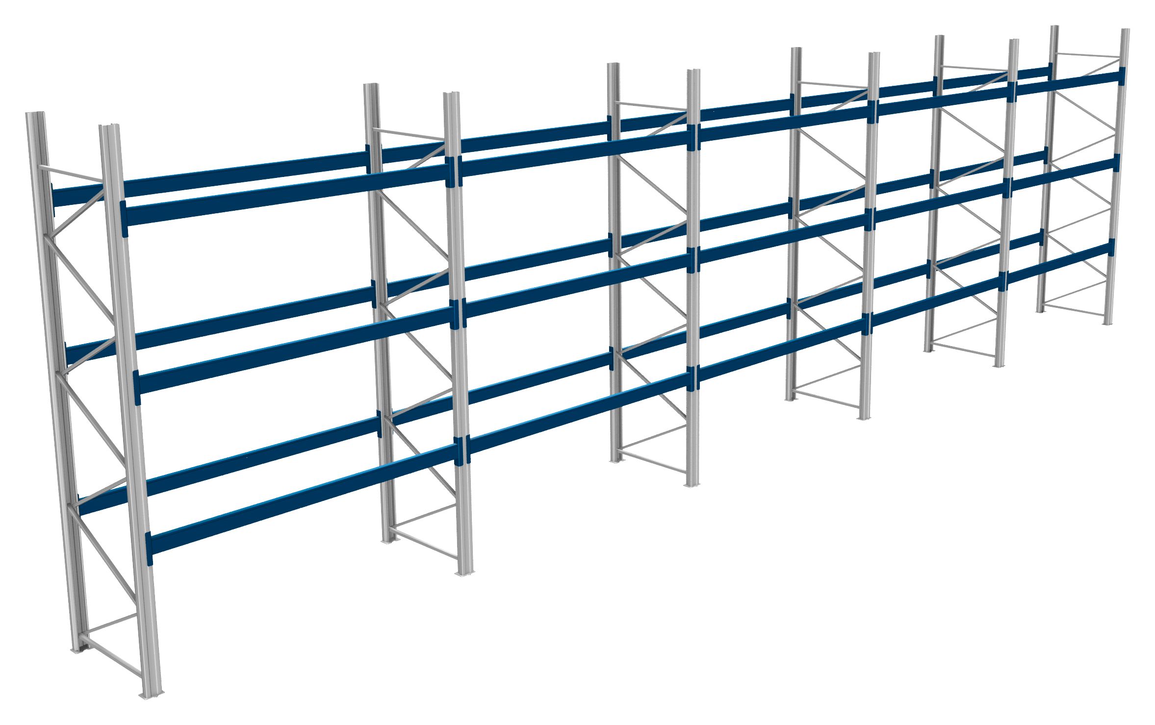 Palettenregale - 600 kg Palettengewicht, Feldbreite 2700 mm