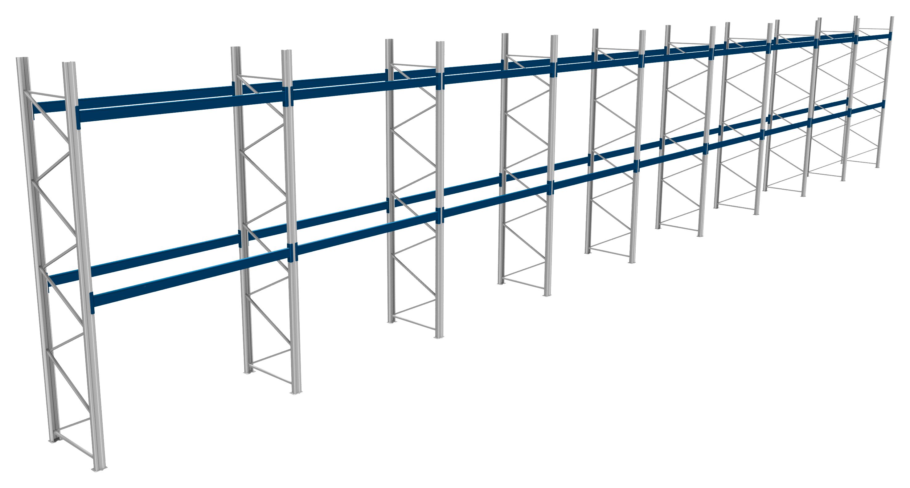 Palettenregale - 600 kg Palettengewicht, Feldbreite 2700 mm