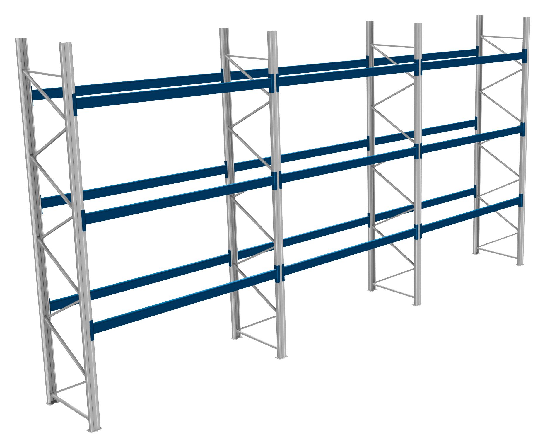 Palettenregale - 600 kg Palettengewicht, Feldbreite 2700 mm