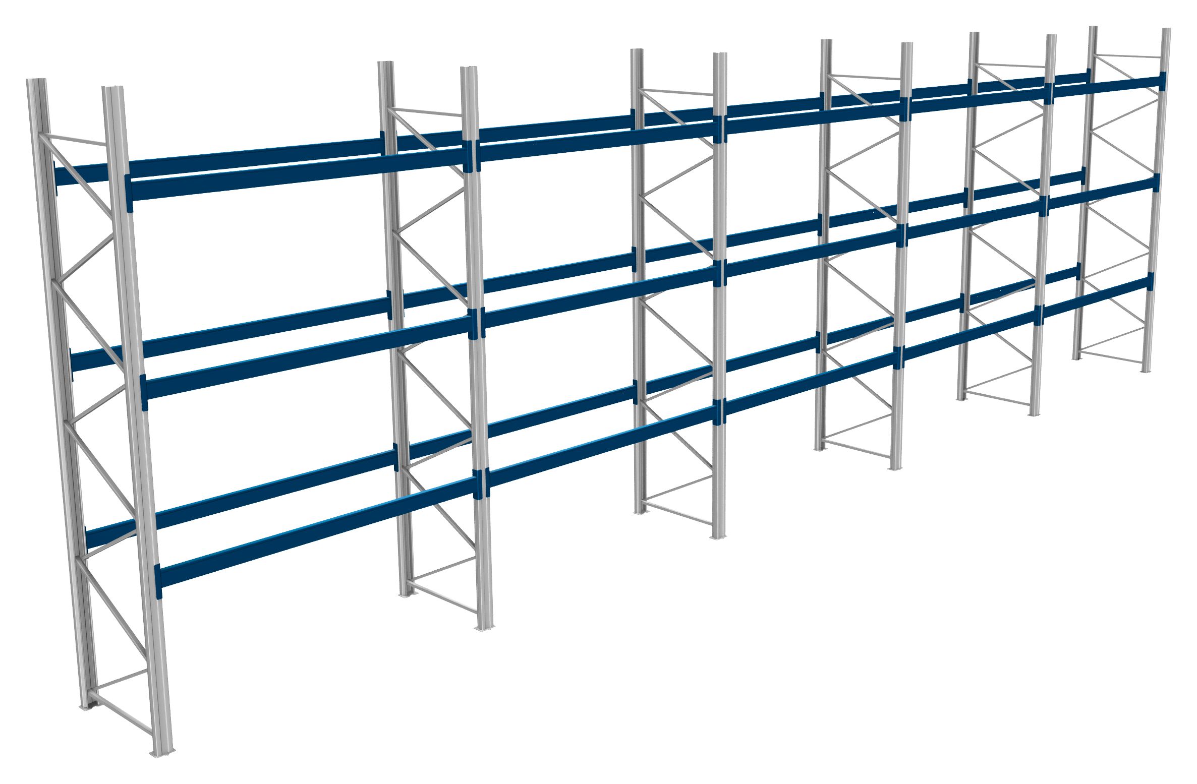 Palettenregale - 600 kg Palettengewicht, Feldbreite 2700 mm