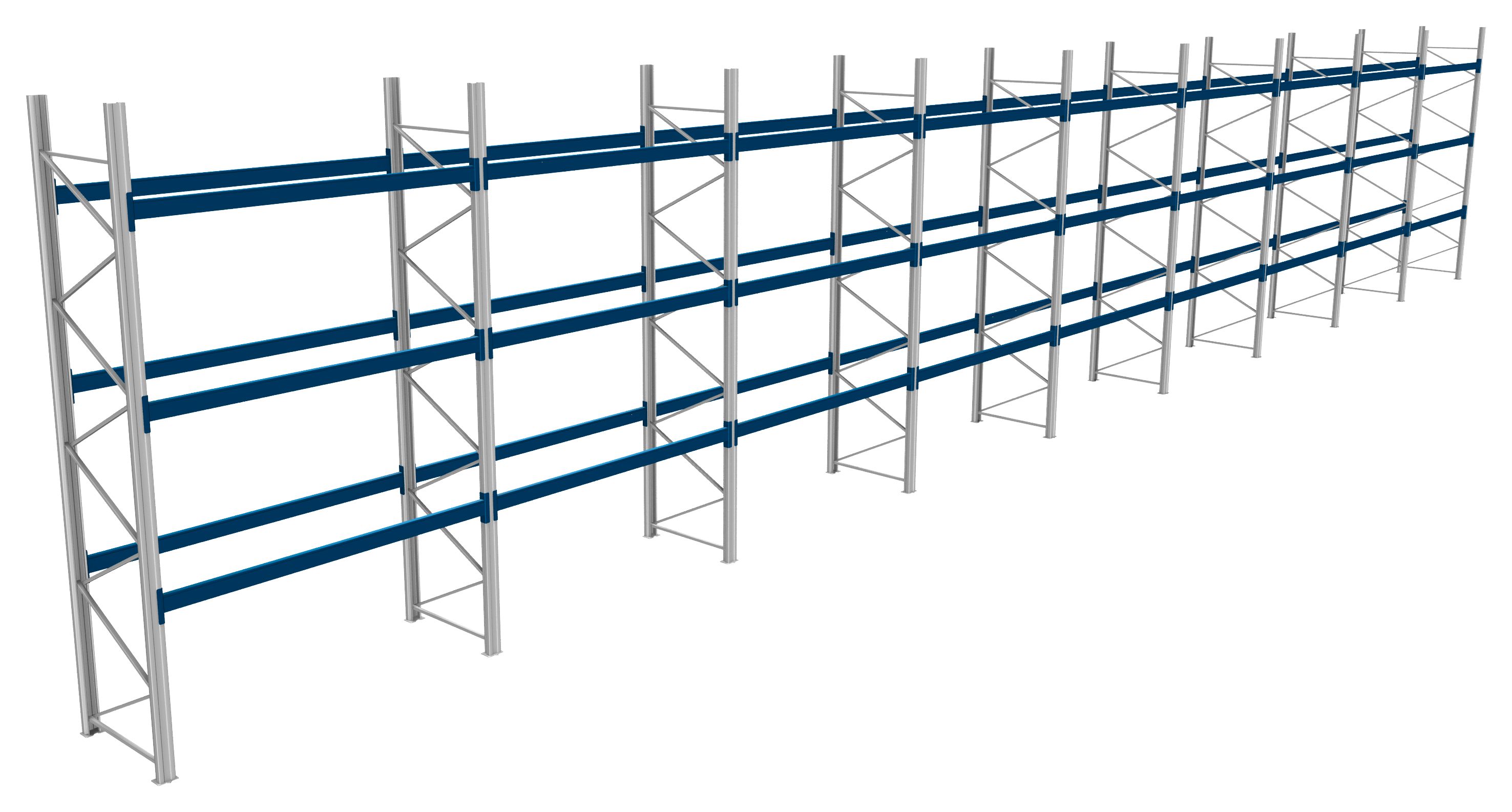 Palettenregale - 600 kg Palettengewicht, Feldbreite 2700 mm