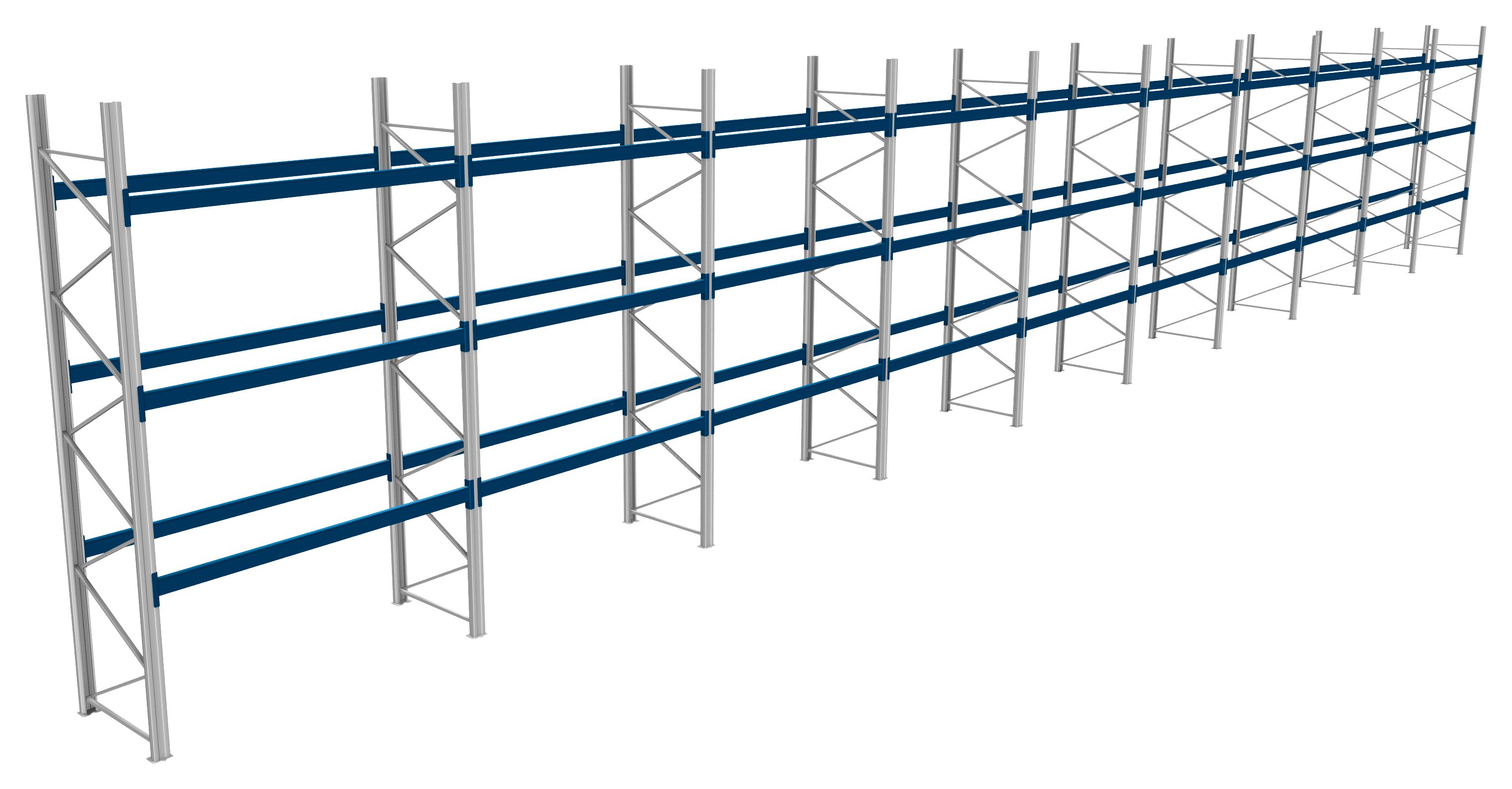 Palettenregale - 600 kg Palettengewicht, Feldbreite 2700 mm