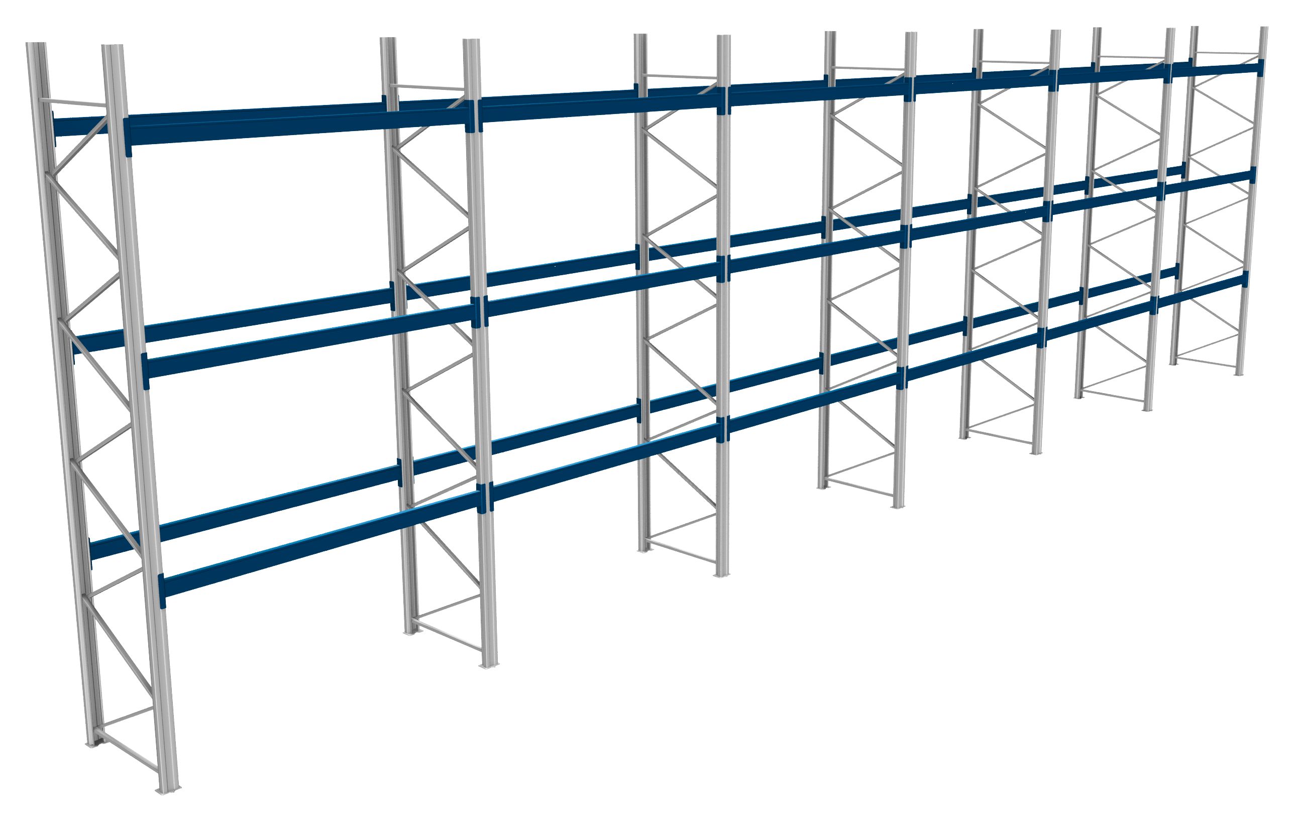 Palettenregale - 600 kg Palettengewicht, Feldbreite 2700 mm