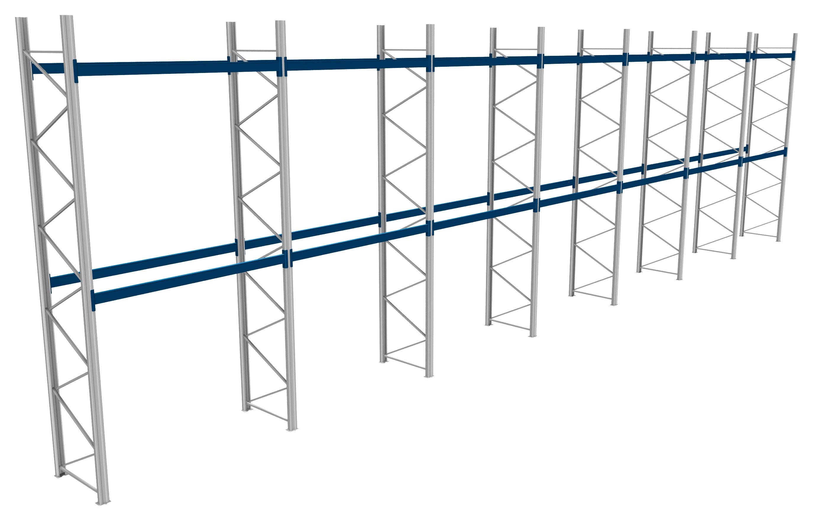 Palettenregale - 600 kg Palettengewicht, Feldbreite 2700 mm