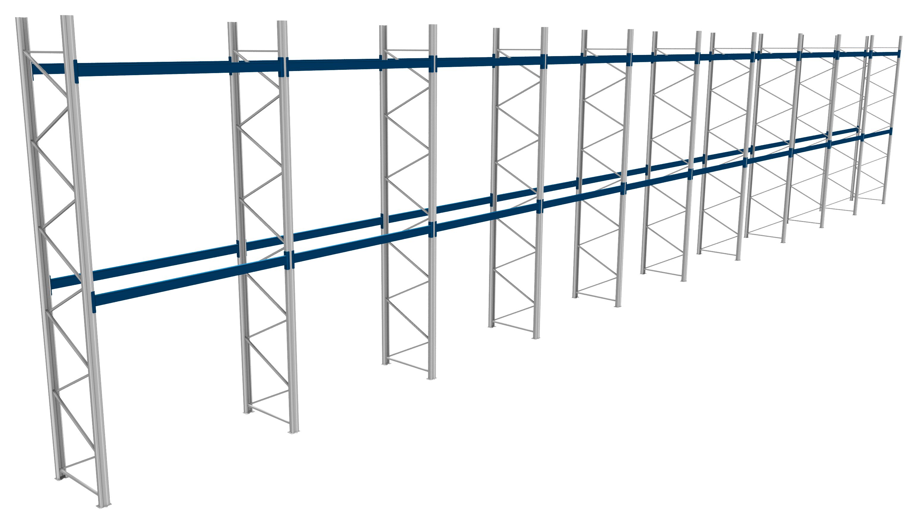 Palettenregale - 600 kg Palettengewicht, Feldbreite 2700 mm