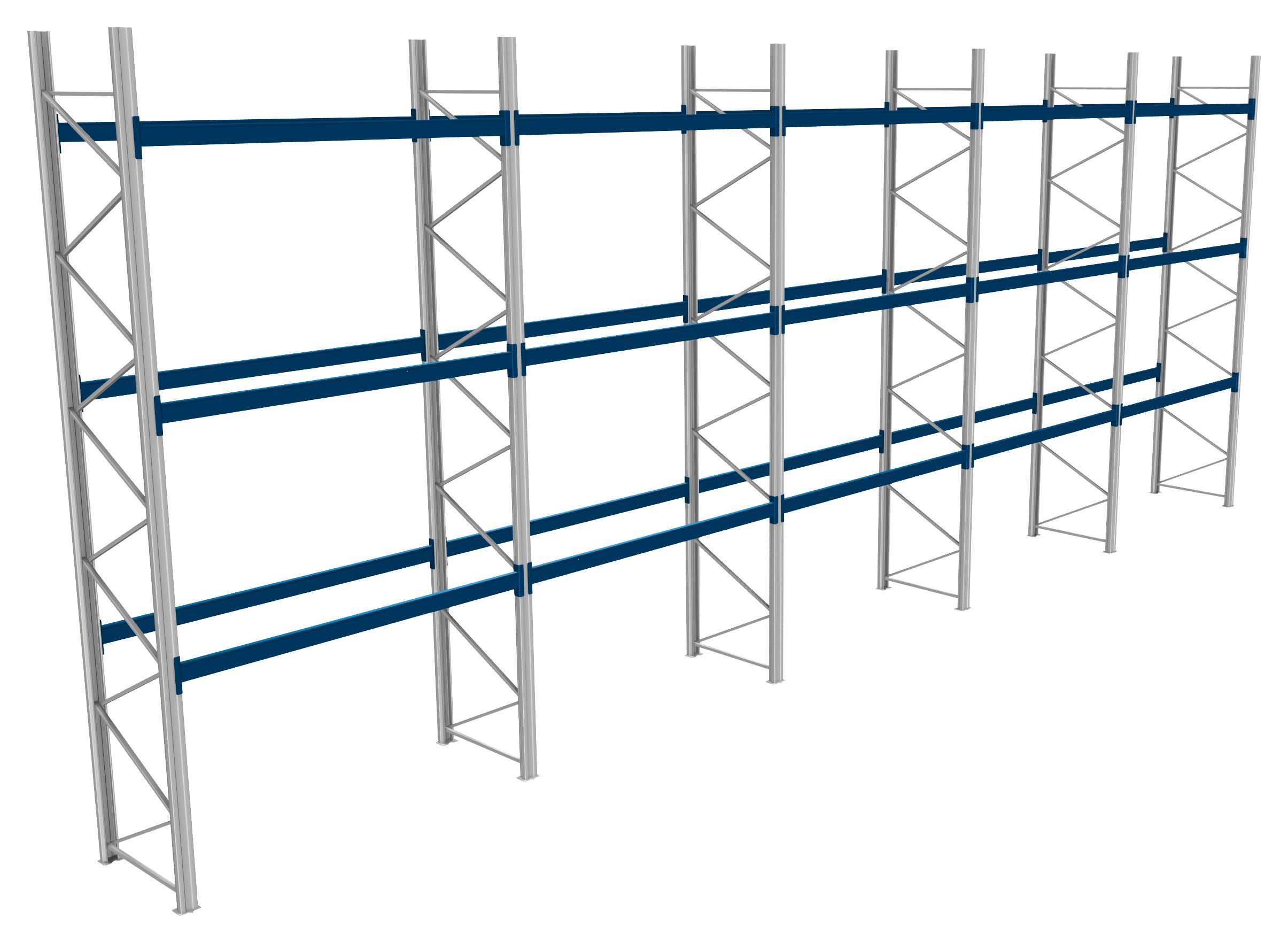 Palettenregale - 600 kg Palettengewicht, Feldbreite 2700 mm