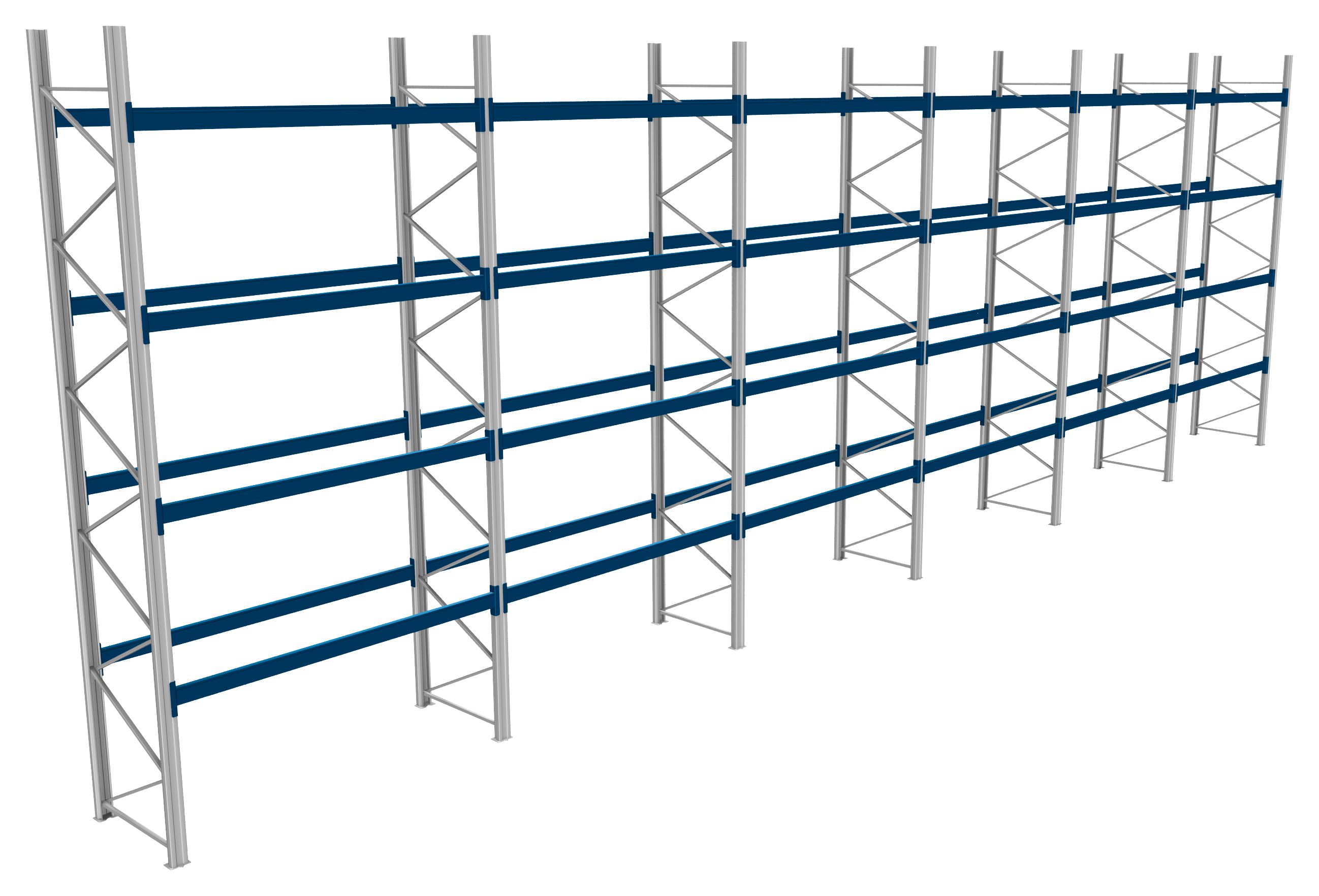 Palettenregale - 600 kg Palettengewicht, Feldbreite 2700 mm