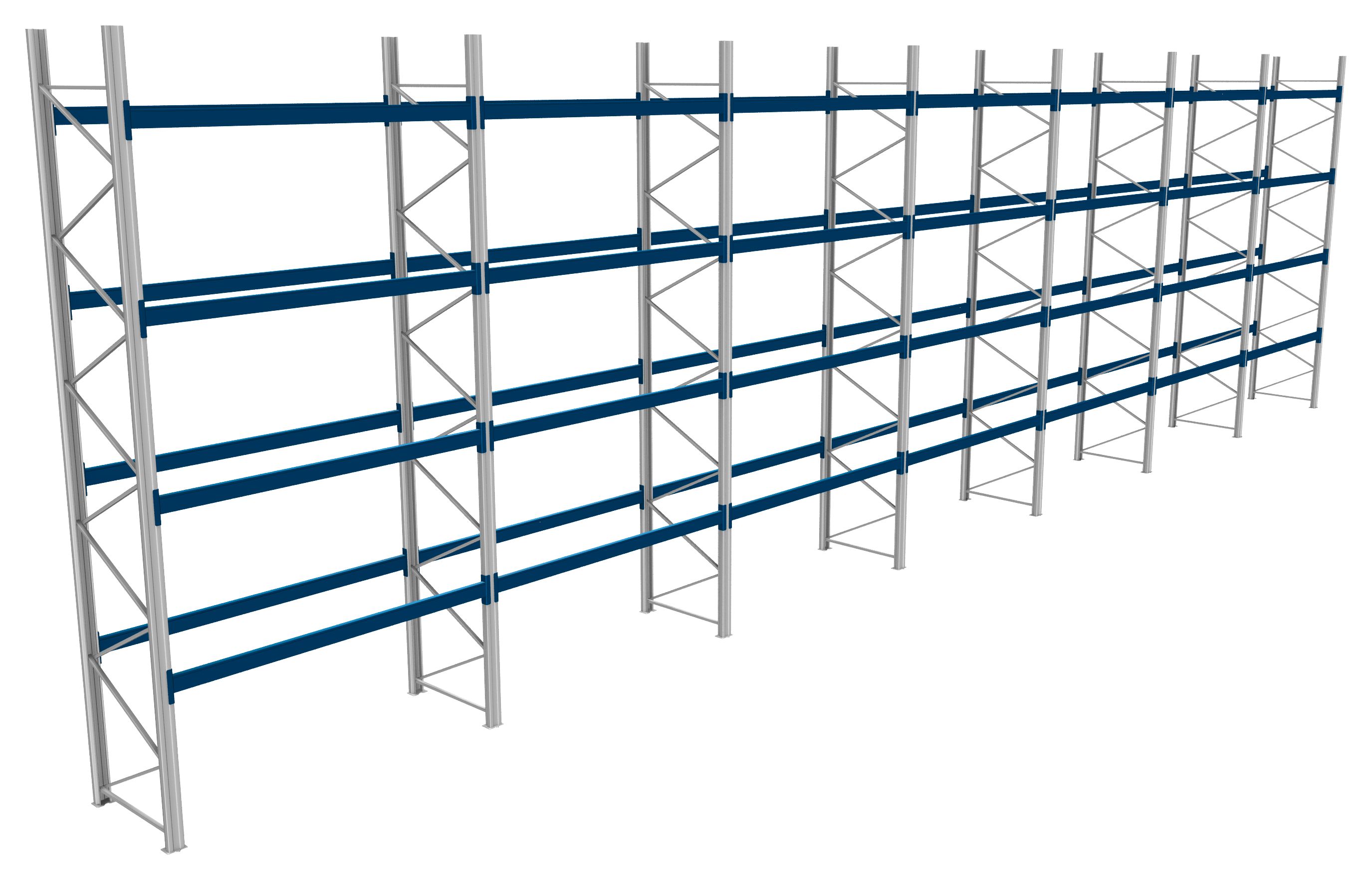 Palettenregale - 600 kg Palettengewicht, Feldbreite 2700 mm