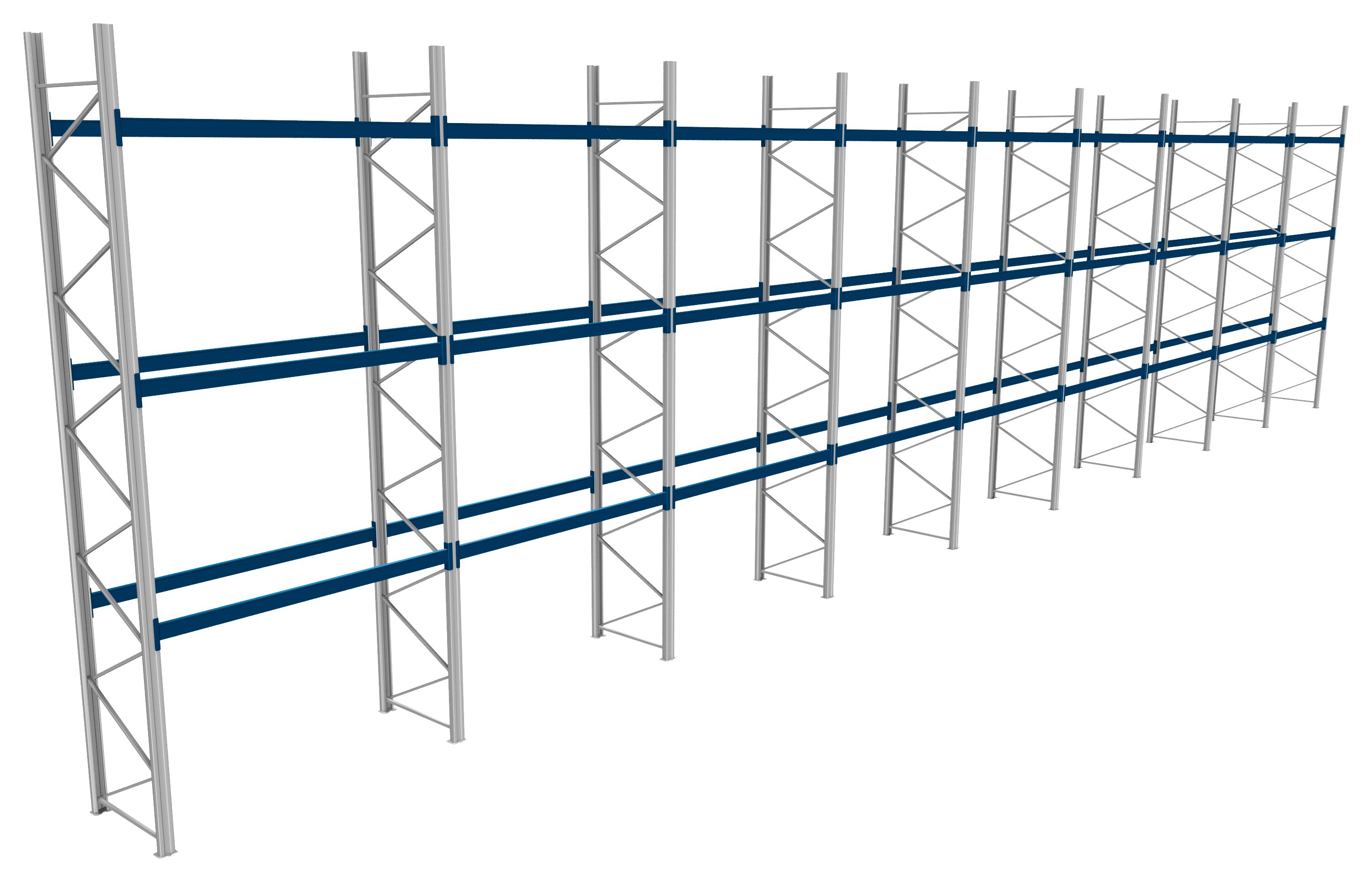 Palettenregale - 600 kg Palettengewicht, Feldbreite 2700 mm