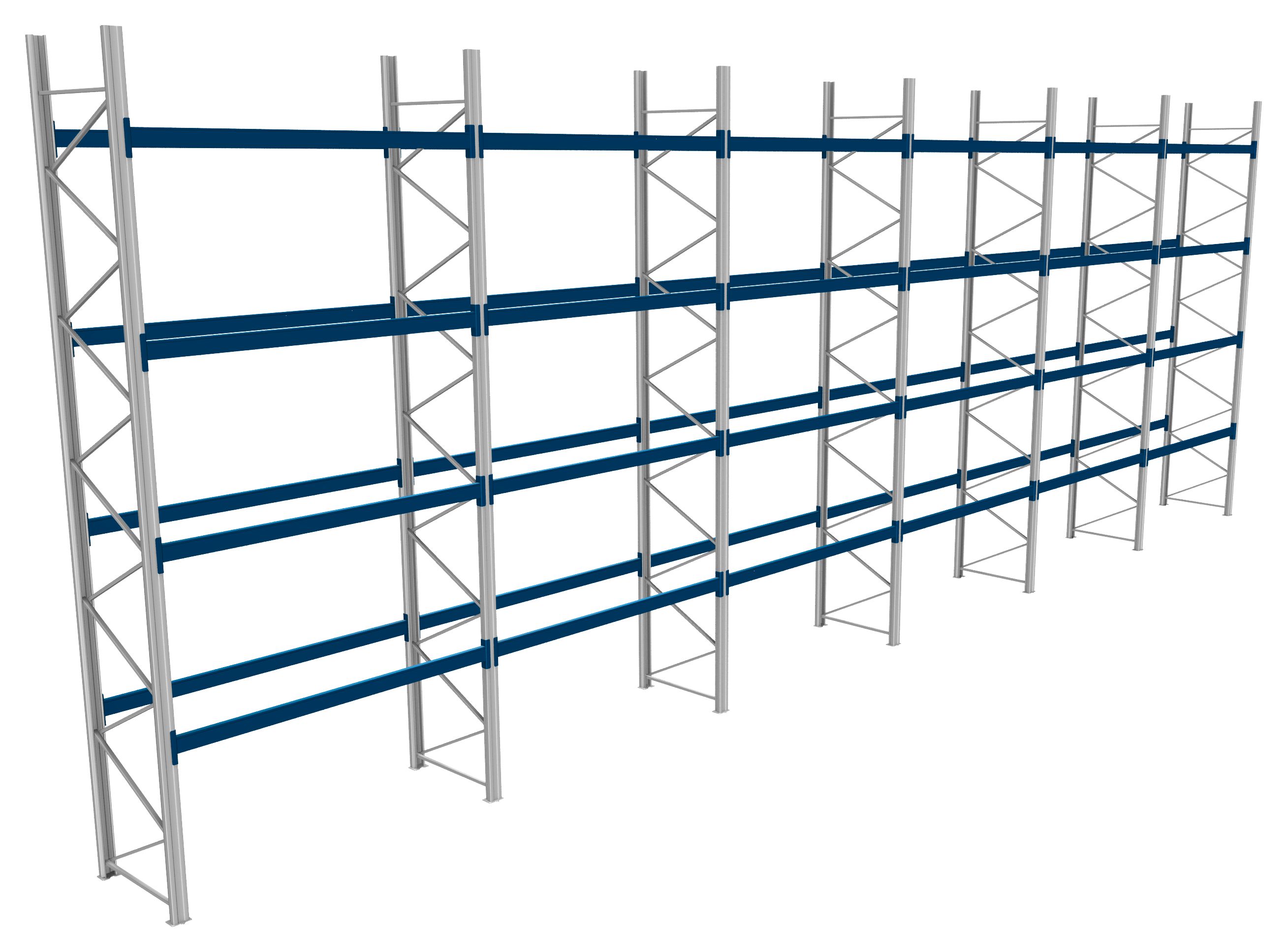 Palettenregale - 600 kg Palettengewicht, Feldbreite 2700 mm
