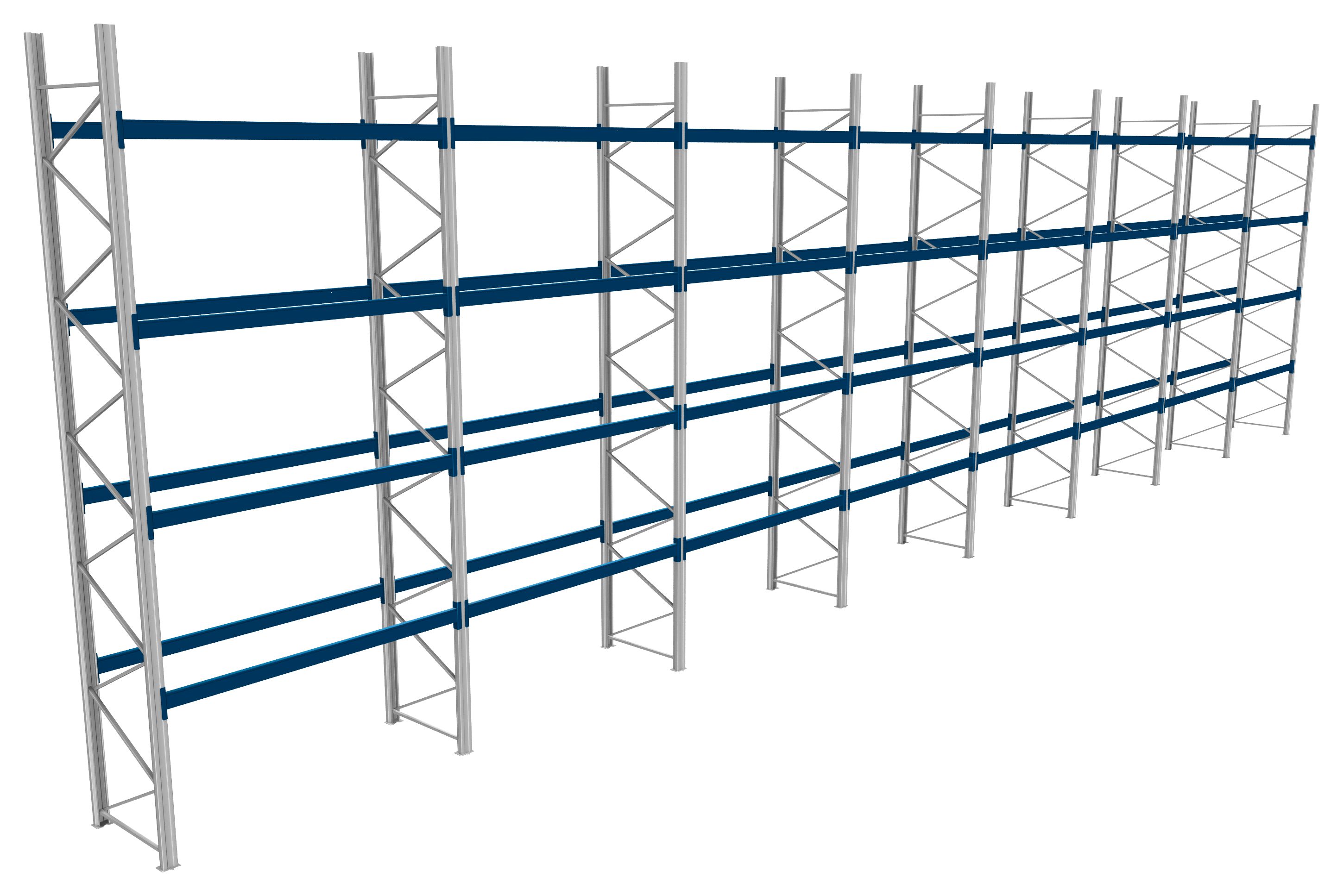 Palettenregale - 600 kg Palettengewicht, Feldbreite 2700 mm