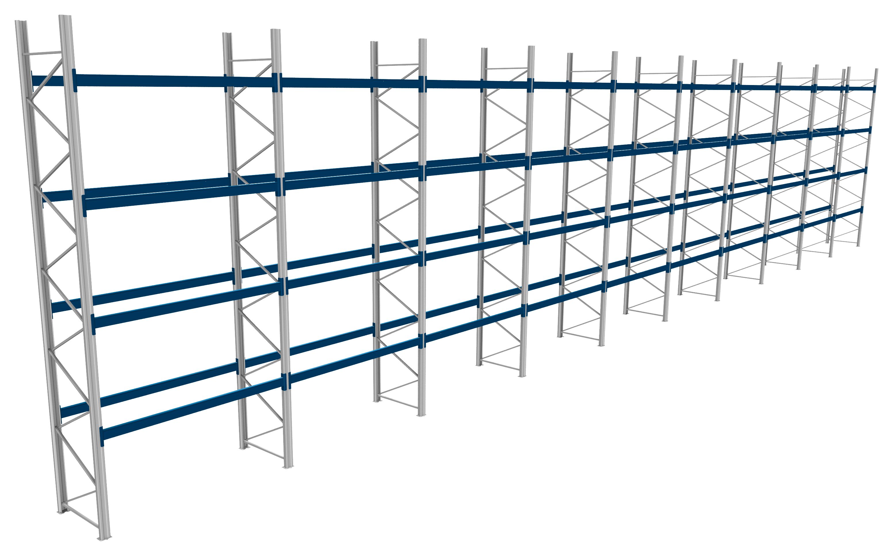 Palettenregale - 600 kg Palettengewicht, Feldbreite 2700 mm