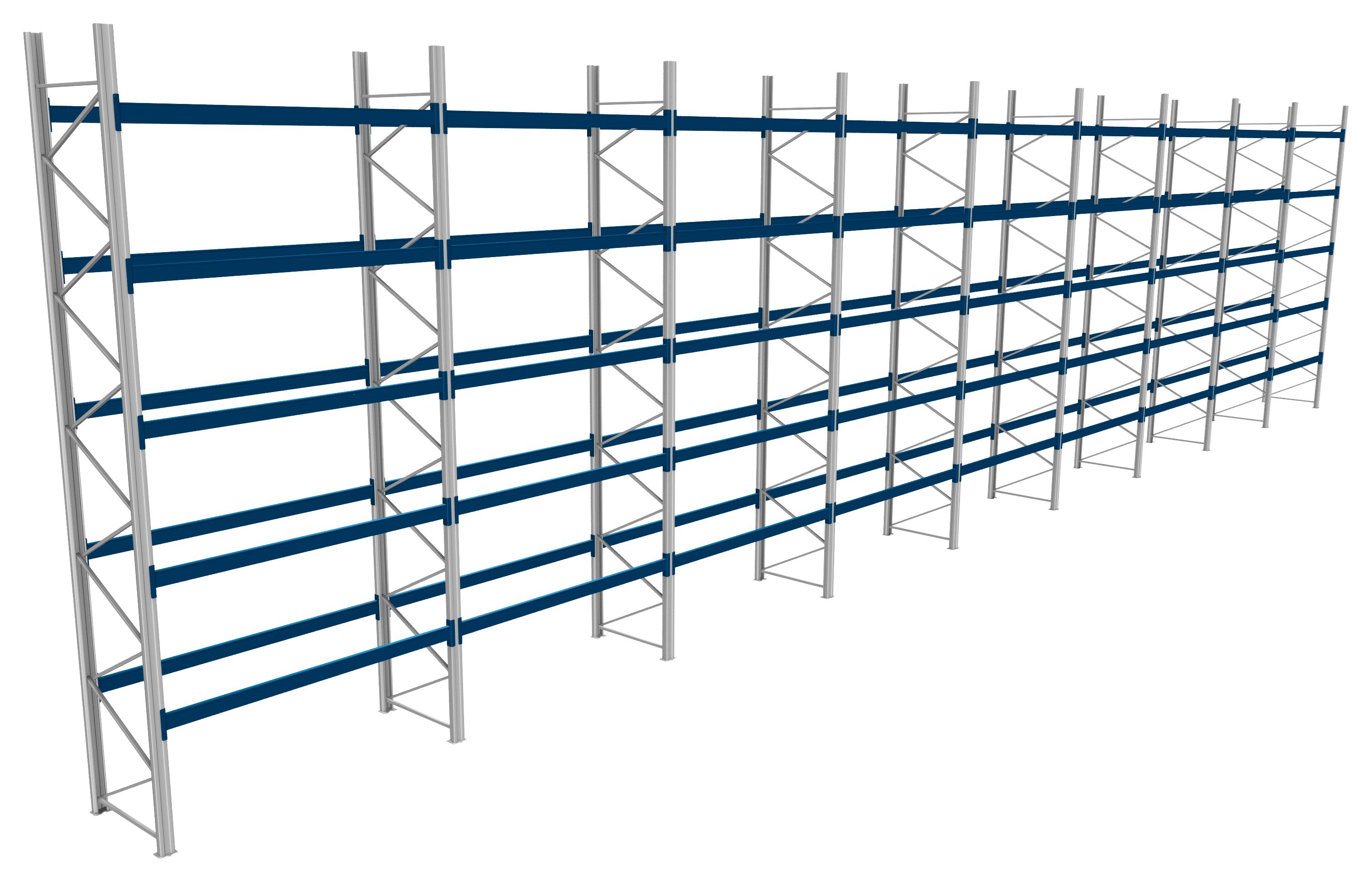 Palettenregale - 600 kg Palettengewicht, Feldbreite 2700 mm