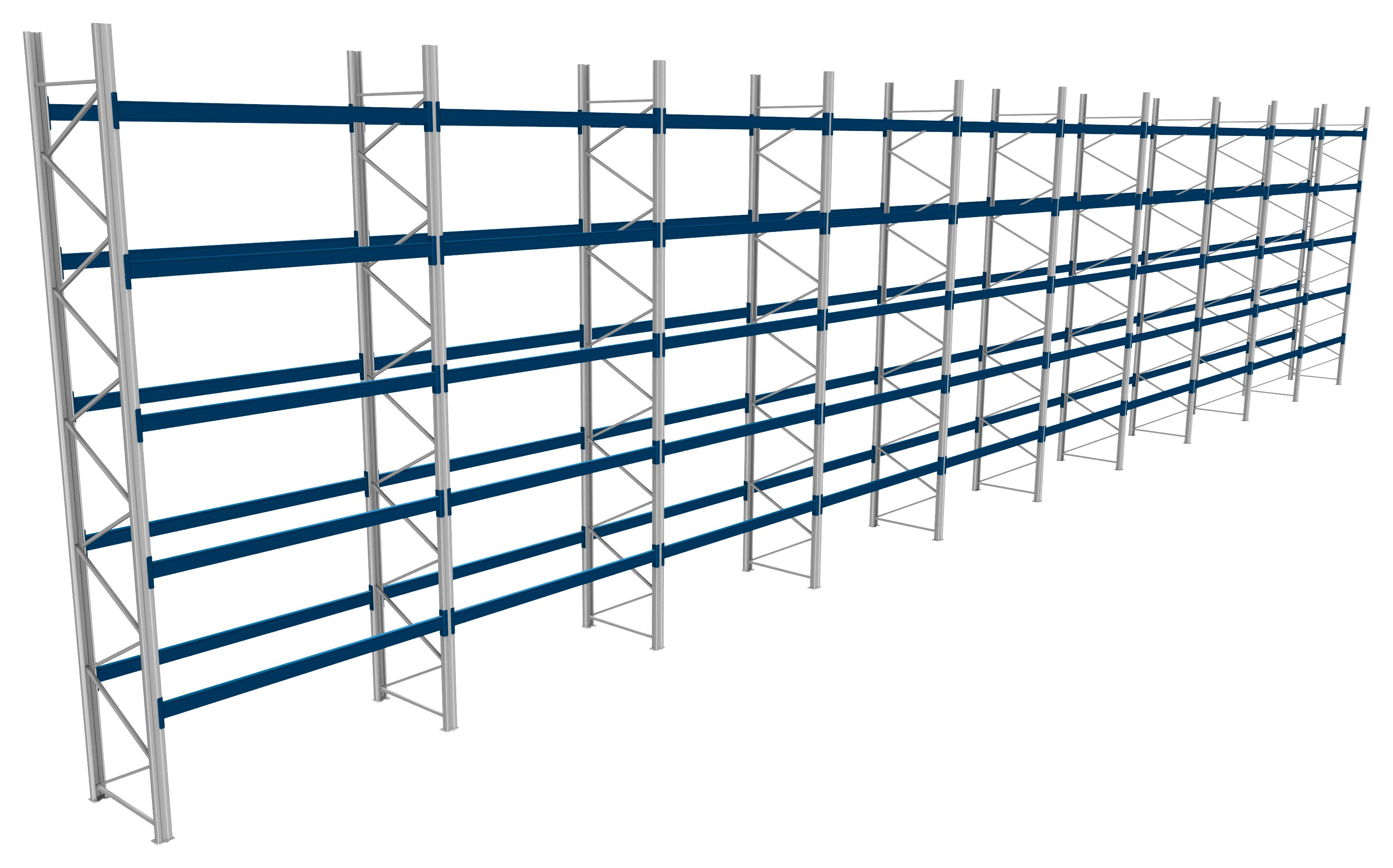 Palettenregale - 600 kg Palettengewicht, Feldbreite 2700 mm