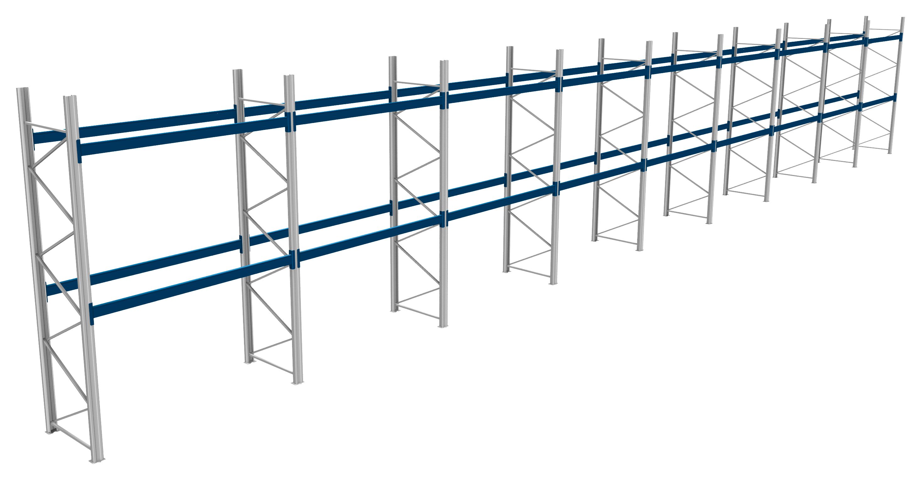 Palettenregale - 800 kg Palettengewicht, Feldbreite 2700 mm