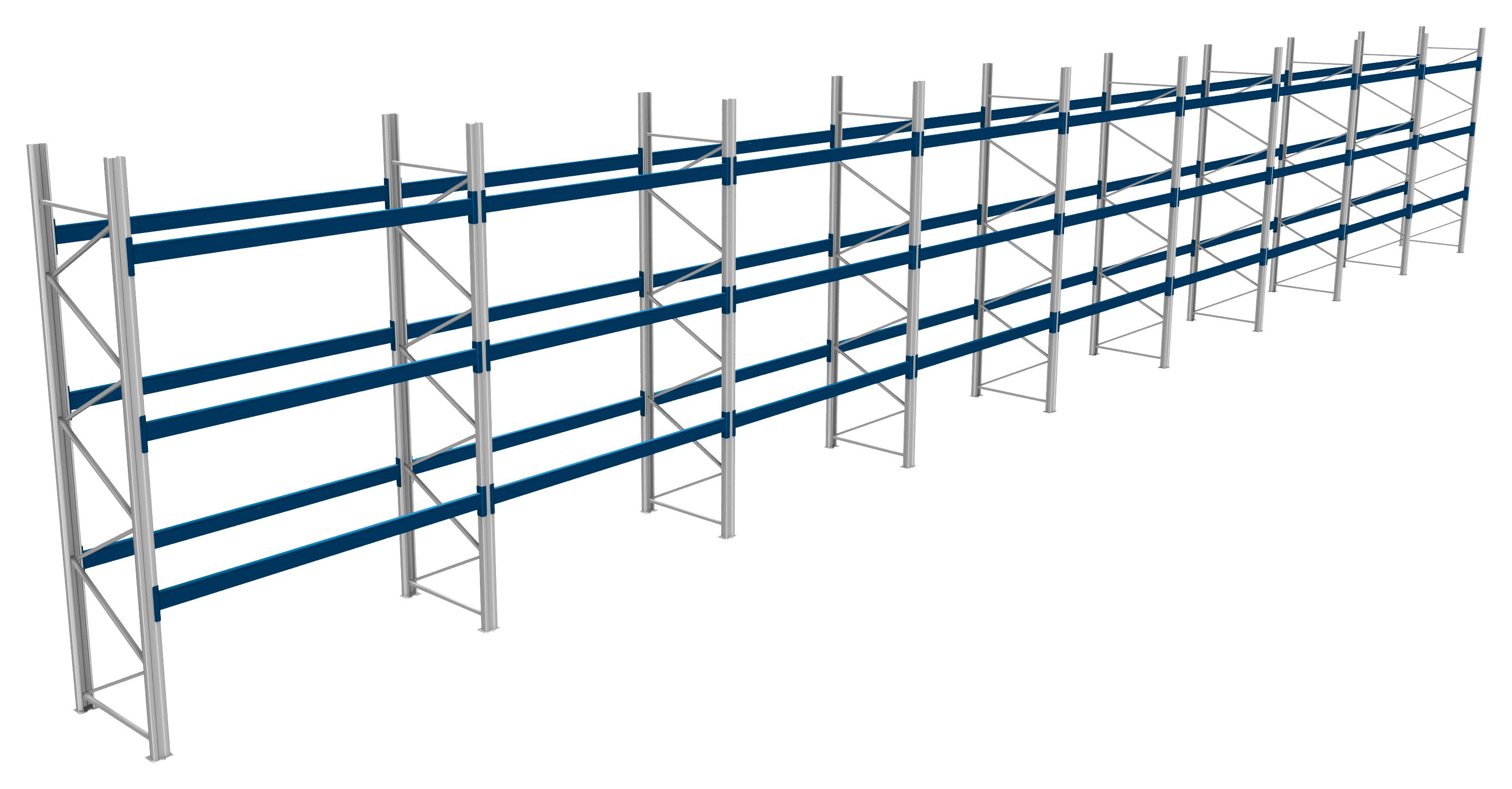 Palettenregale - 800 kg Palettengewicht, Feldbreite 2700 mm