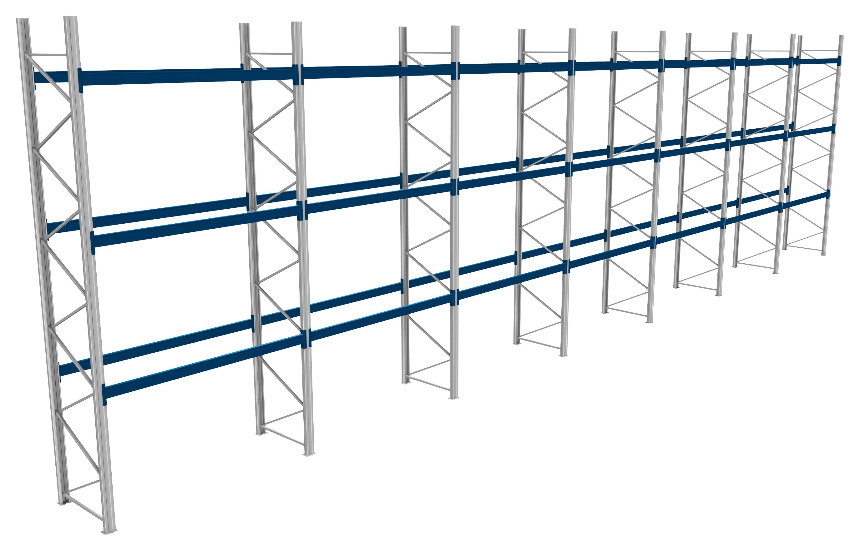 Palettenregale - 800 kg Palettengewicht, Feldbreite 2700 mm