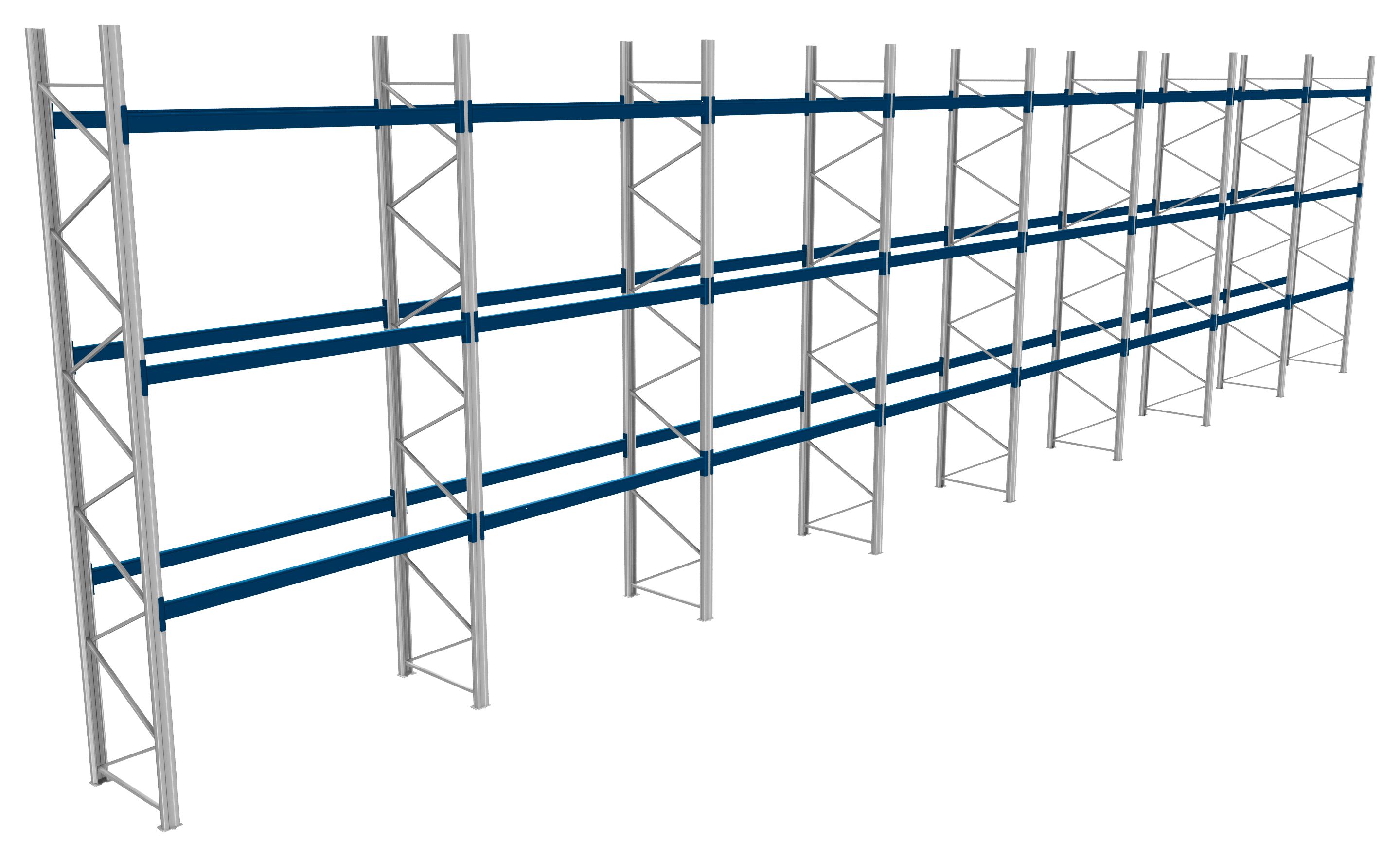 Palettenregale - 1000 kg Palettengewicht, Feldbreite 2700 mm