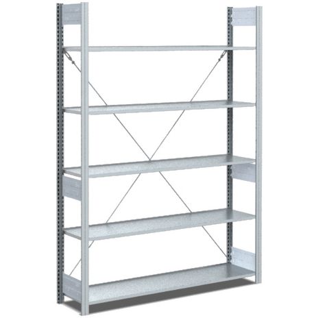 Archivregale - einseitige Nutzung, glanzverzinkte Ausführung